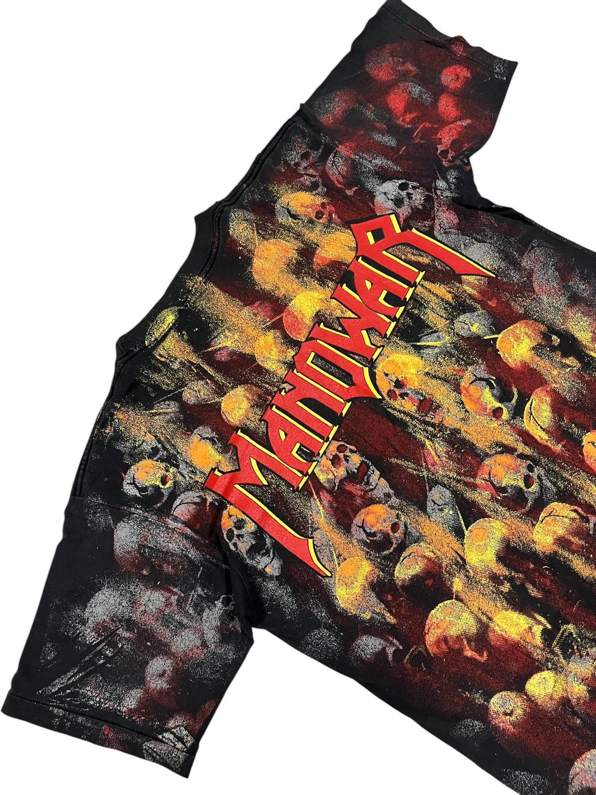 Band Tees × Vintage Vintage Manowar AOP 90s t shirt Size US XL / EU 56 / 4 - 7 Thumbnail