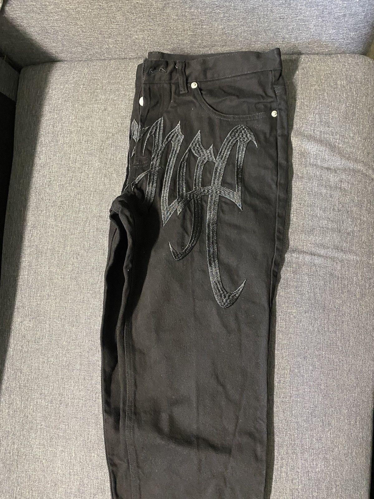 Revenge Revenge embroidered denim jeans Size US 31 - 2 Thumbnail