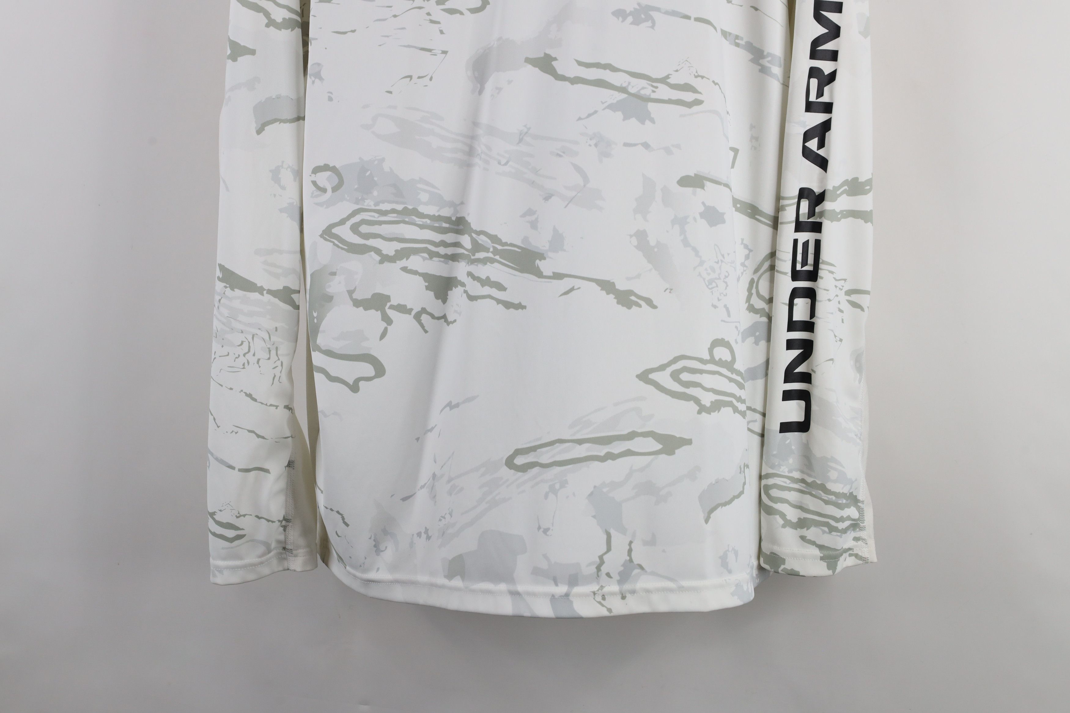 Under Armour × Vintage Under Armour Fishing Out Camouflage Hoodie T-Shirt White Size US L / EU 52-54 / 3 - 3 Thumbnail