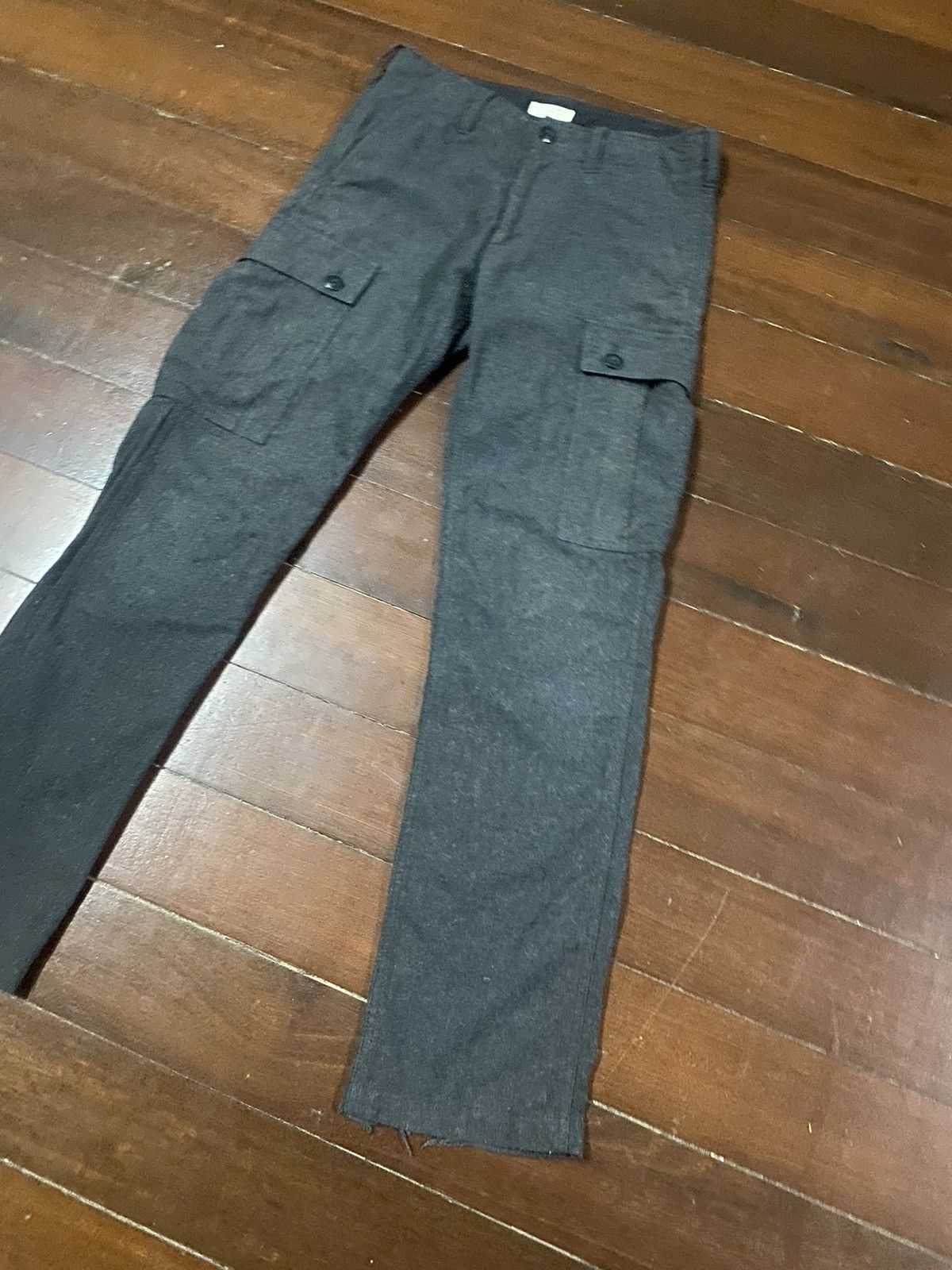 Japanese Brand FIRE 🔥 BACK NUMBER CARGO PANTS WOOL Size US 34 / EU 50 - 5 Thumbnail