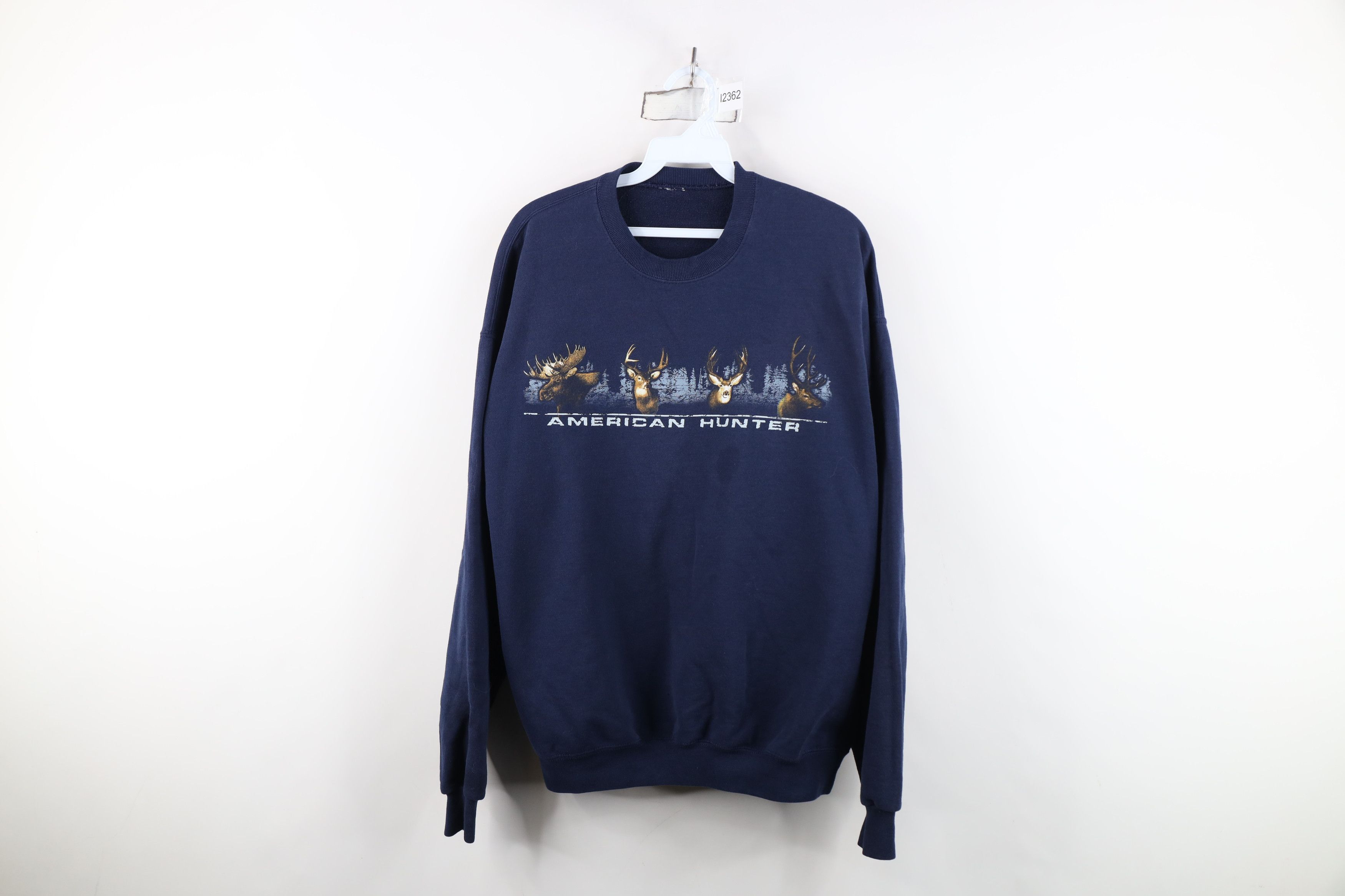 Vintage Vintage 90s Streetwear American Hunter Deer Buck Sweatshirt Size US XL / EU 56 / 4 - 1 Thumbnail