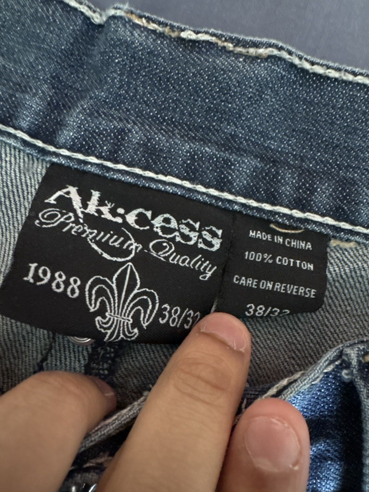 Vintage ⭕️ Vintage Early 2000’s Ak:cess Jeans ⭕️ Size US 38 / EU 54 - 7 Thumbnail