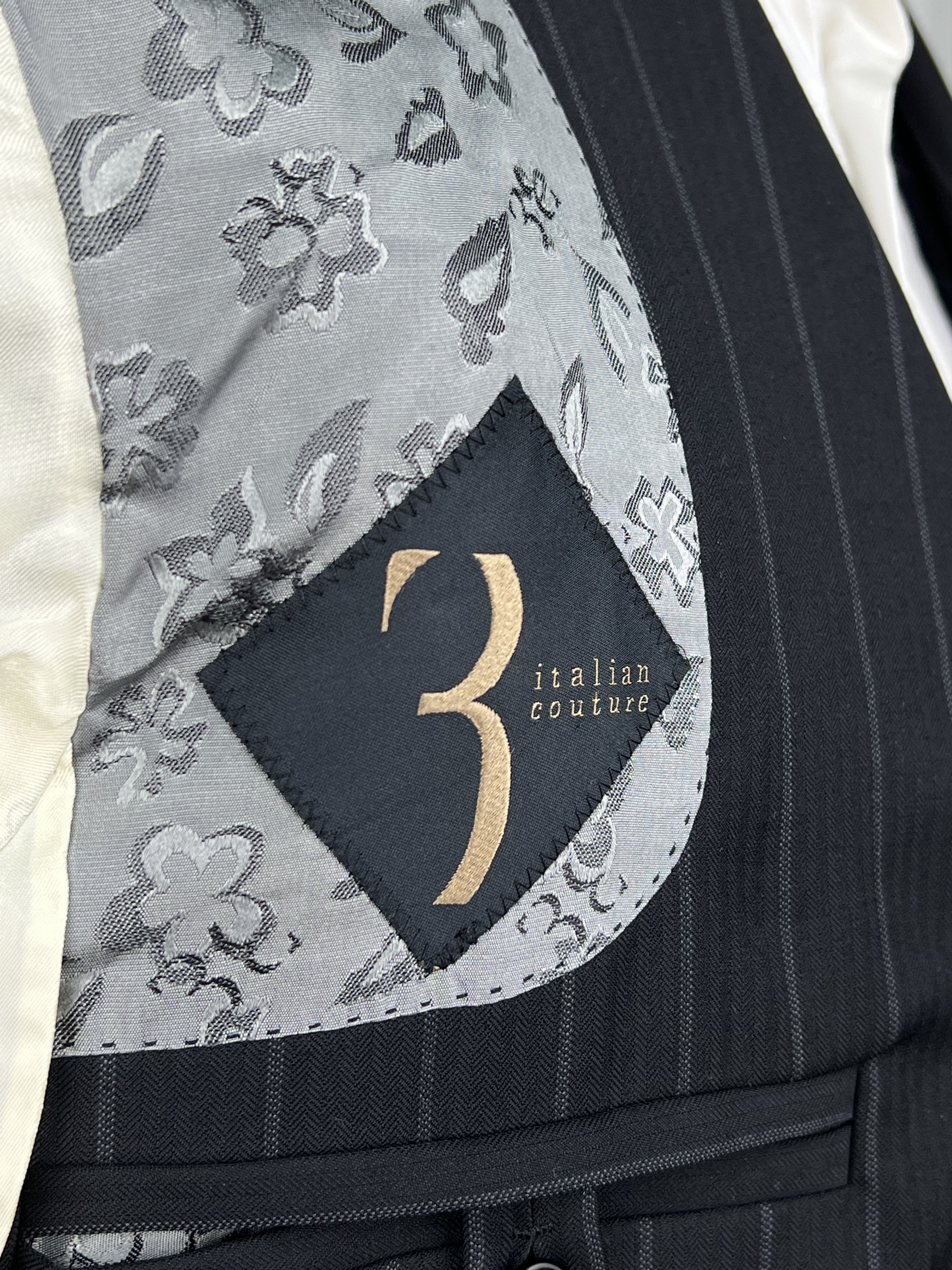 Billionaire Couture by Galasso Charcoal Striped 2-Piece Wool Suit Size 36R - 12 Thumbnail