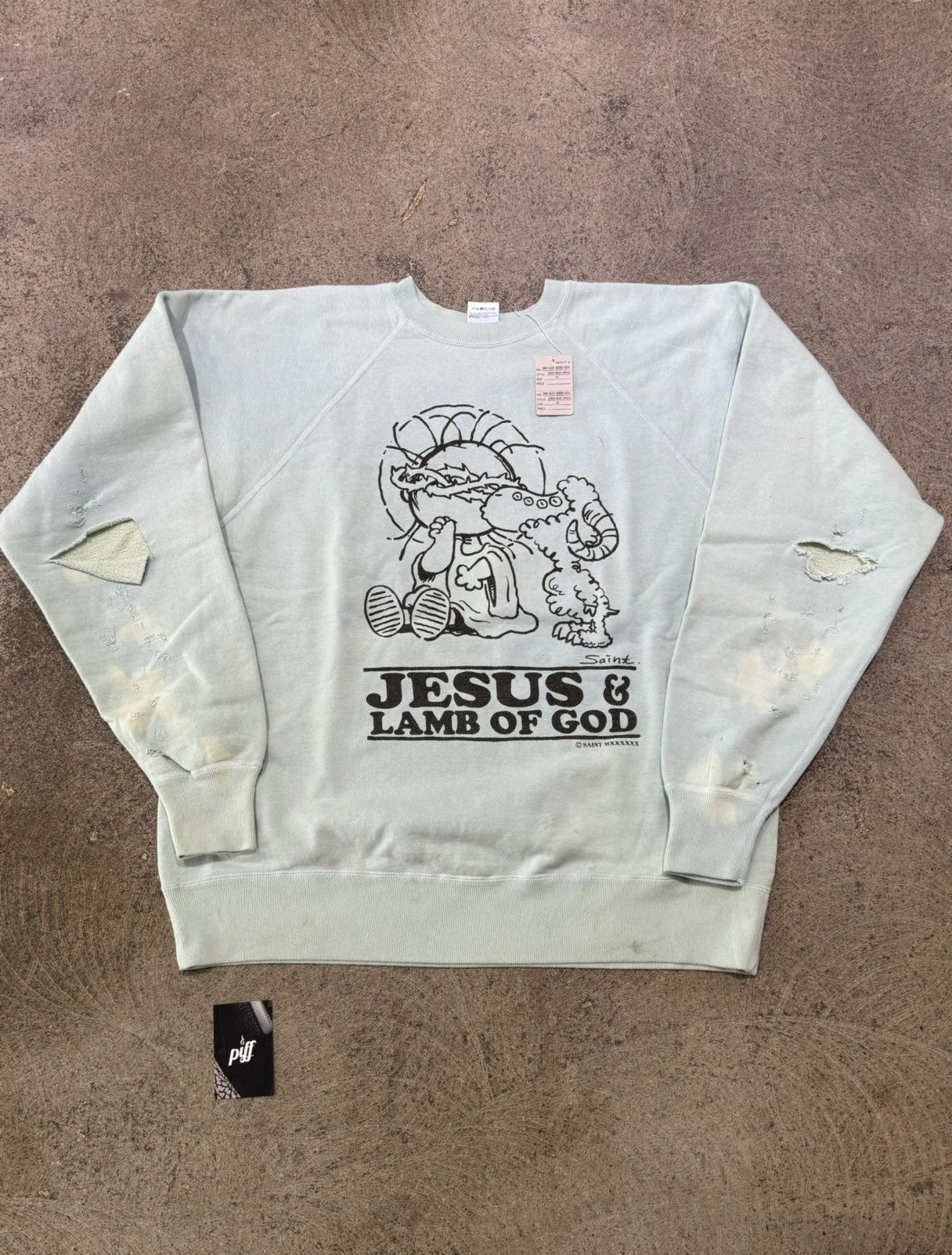 Saint store Michael Jesus Crewneck