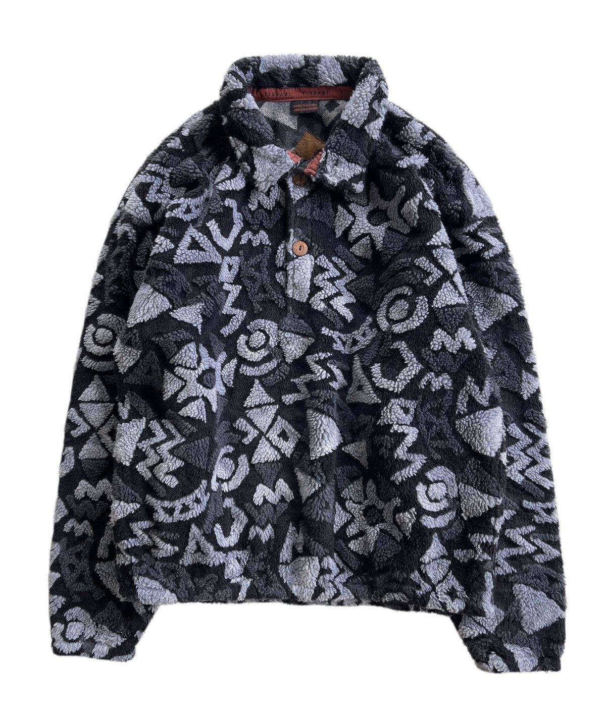 Vintage Vintage Canada Tsunami 3D Print Fleece Pullover Streetwear Size US S / EU 44-46 / 1 - 2 Thumbnail