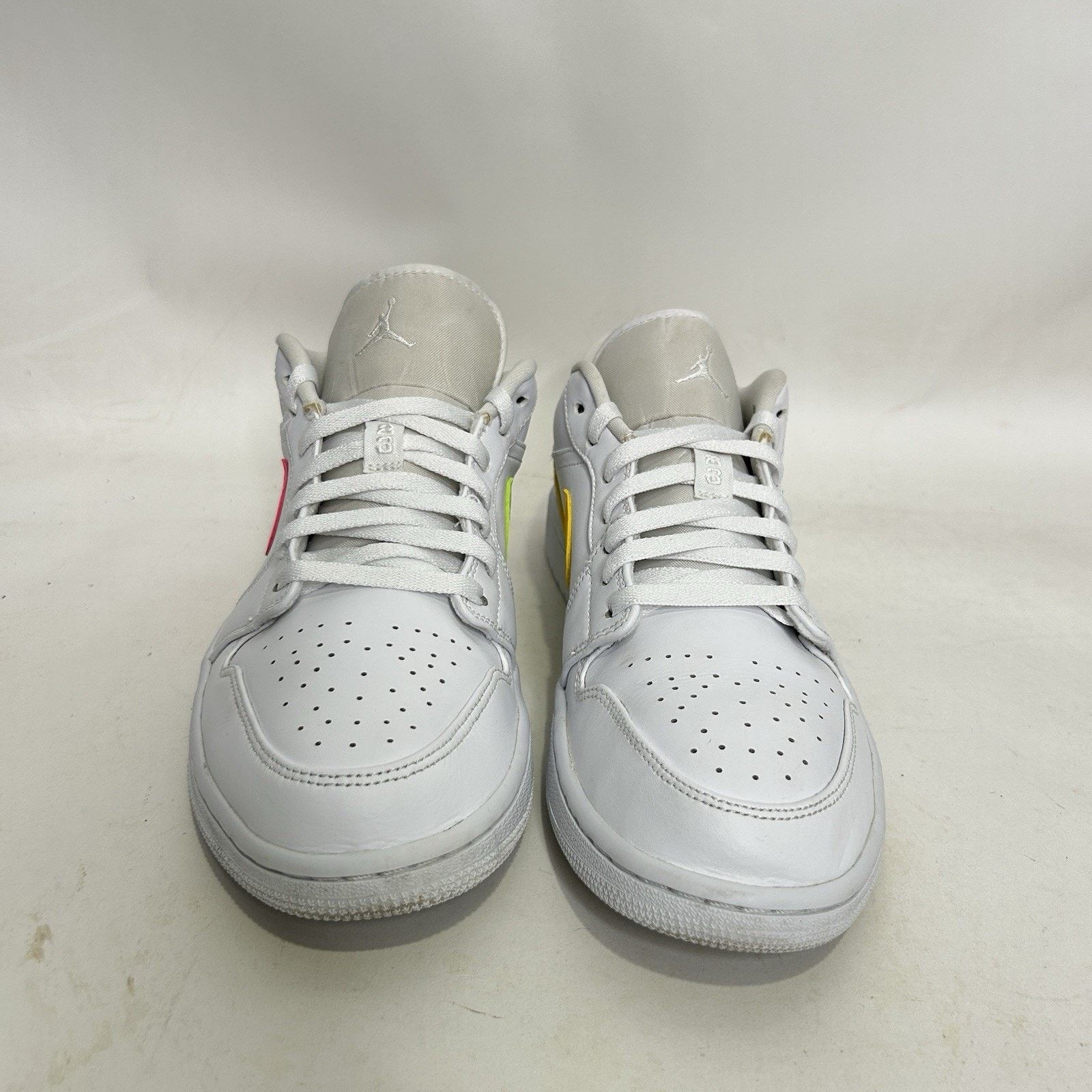 Jordan Brand Nike Air Jordan 1 Low Retro “Neon Swooshes” Size US 12 / EU 45 - 2 Thumbnail