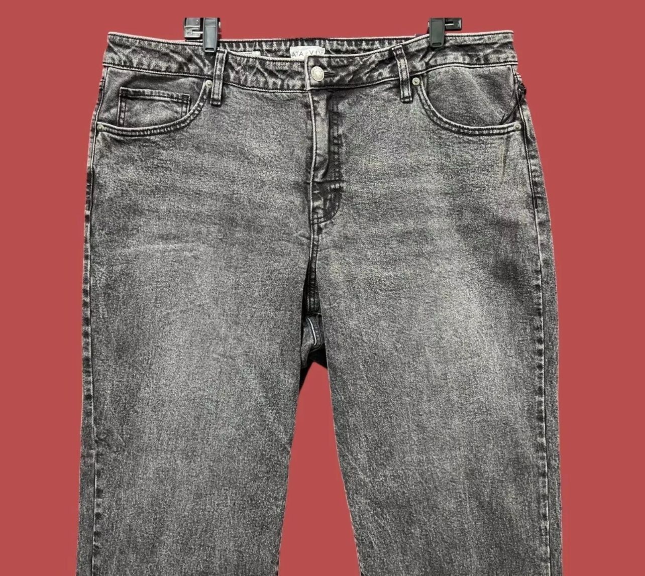 Other Ava & Viv - Women's High-Rise Straight Pants - Stretch - Bla Size 42" / US 20 - 15 Thumbnail