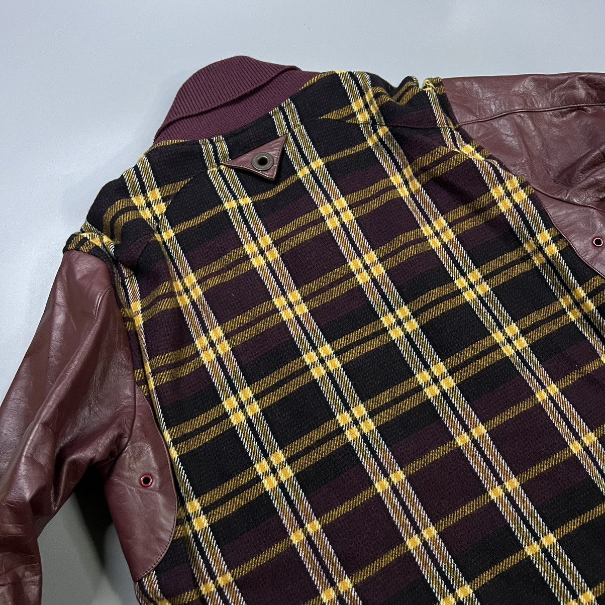 White Mountaineering White Mountaineering Leather Plaid Wool Jacket Size US M / EU 48-50 / 2 - 17 Thumbnail