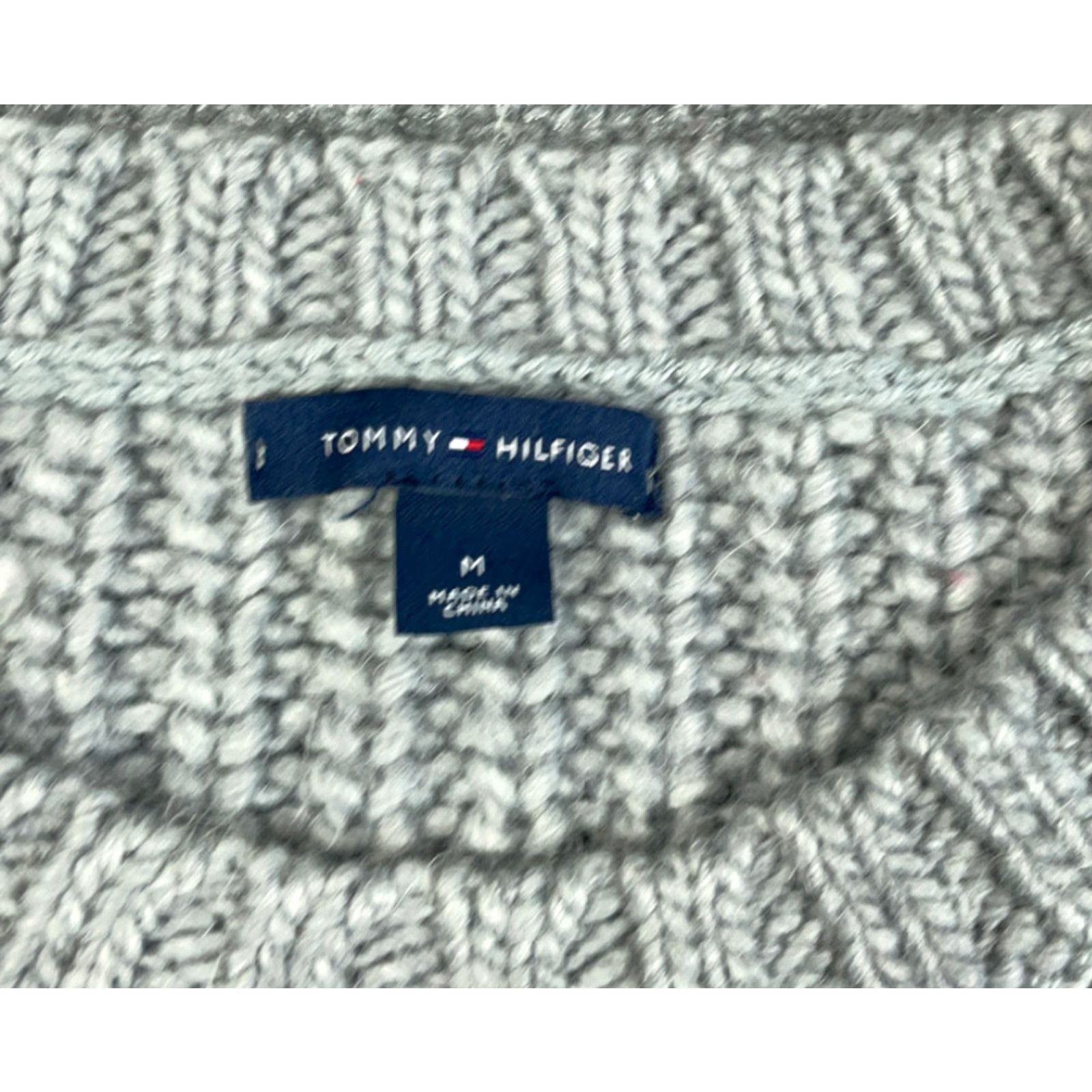 Tommy Hilfiger Tommy Hilfiger Sweater Adult Medium Gray Knit 90s Flag Stripe Womens Size M / US 6-8 / IT 42-44 - 7 Thumbnail