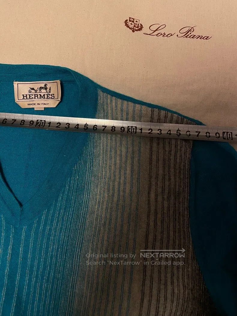 Hermes Hermes Camel hair V-neck knitted top Size US S / EU 44-46 / 1 - 5 Thumbnail