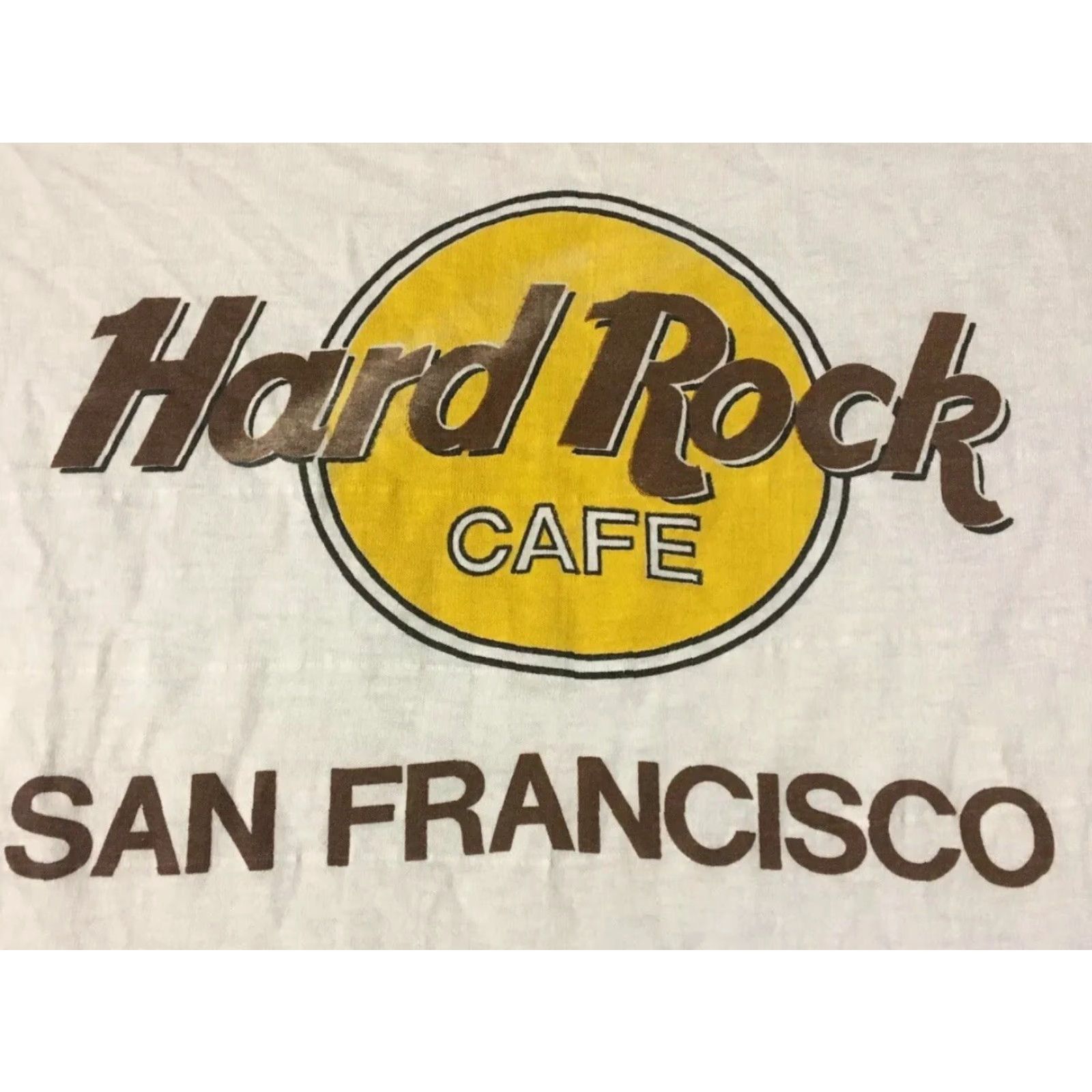 Fruit Of The Loom VINTAGE 90s Hard Rock Cafe San Francisco Distressed White T-Shirt SF USA L Men Single Stitch Shirt Size US L / EU 52-54 / 3 - 2 Thumbnail