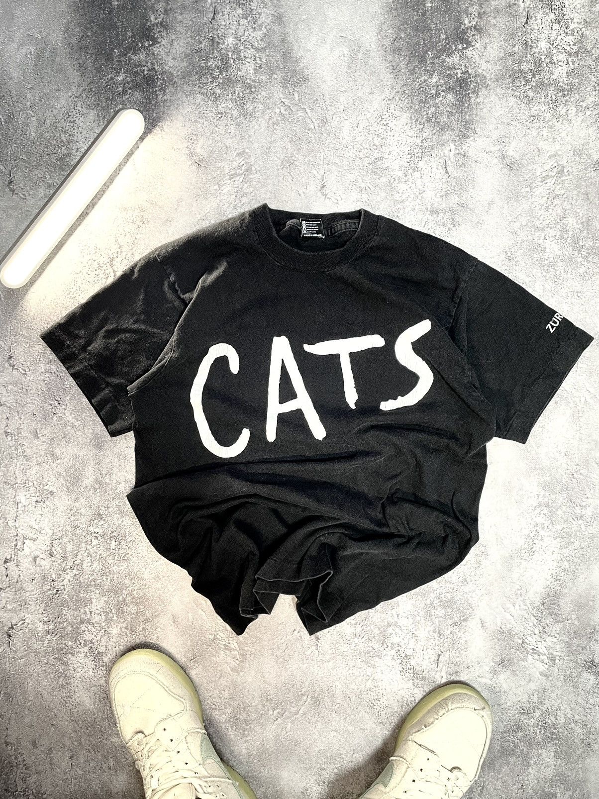 Band Tees × Rap Tees × Vintage VINTAGE ROCK UK CATS 90s TOUR PINK EMO RAP MENS BLACK SHIRT Size US L / EU 52-54 / 3 - 1 Thumbnail