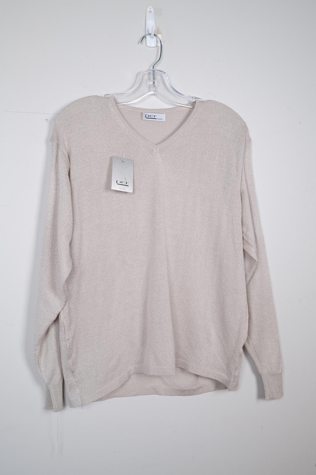Other 00's Per V-Neck Knit Grey Sweater Size US L / EU 52-54 / 3 - 3 Thumbnail