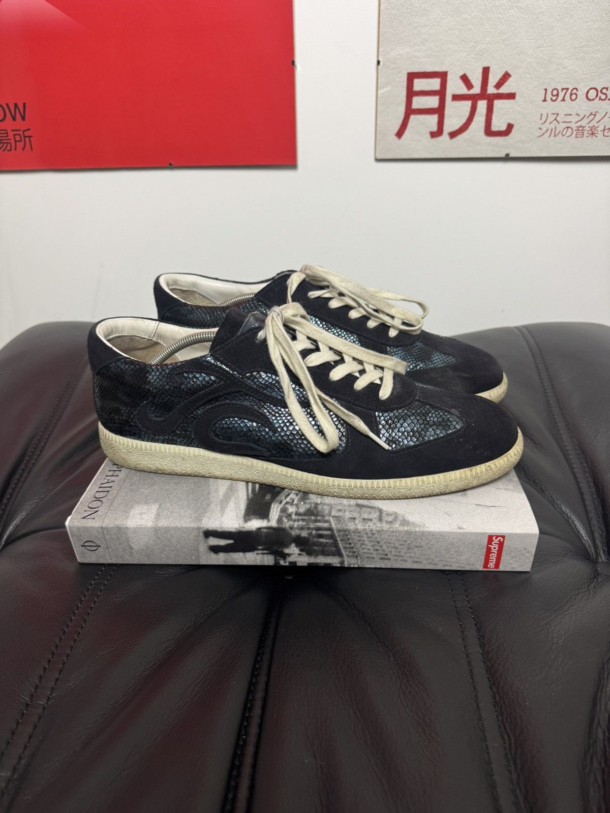 Just Cavalli Just Cavalli Gats Designer Snakeskin Low Top Sneakers Army Size US 10 / EU 43 - 3 Thumbnail