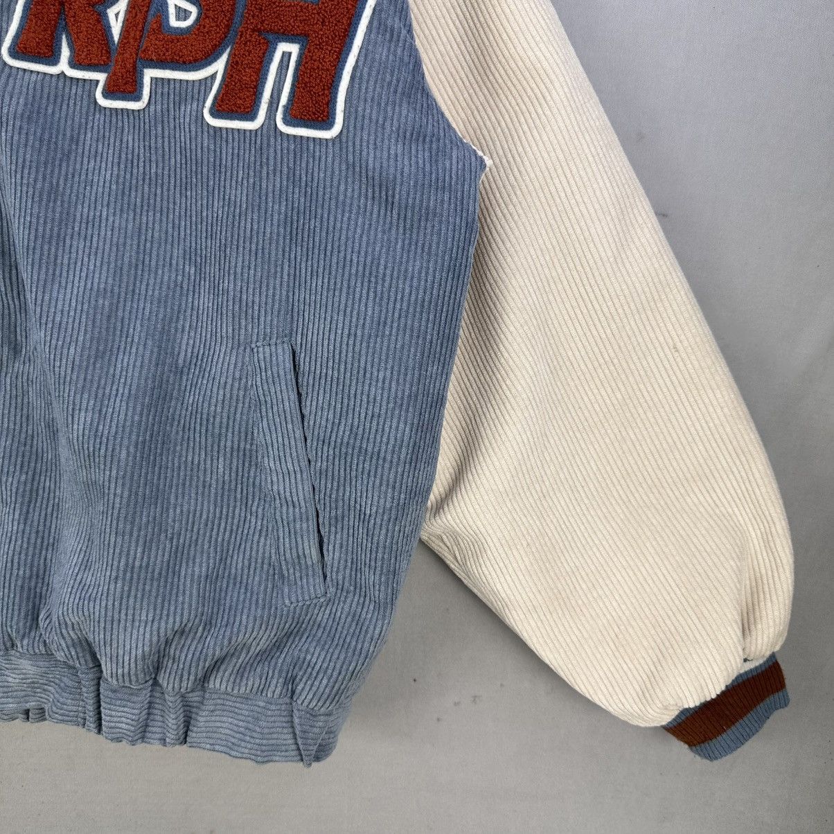 Japanese Brand Corduroy Varsity Jacket by Chip Clip Japanese Brand Size US L / EU 52-54 / 3 - 3 Thumbnail
