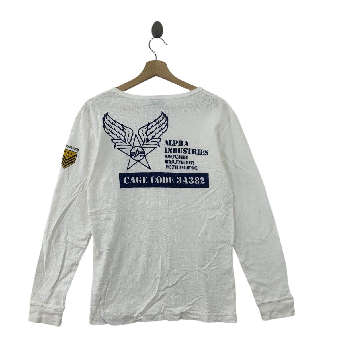 Alpha Industries Vintage ALPHA INDUSTRIES US Alpha Corps Military Tee Shirt Size M / US 6-8 / IT 42-44 - 7 Thumbnail