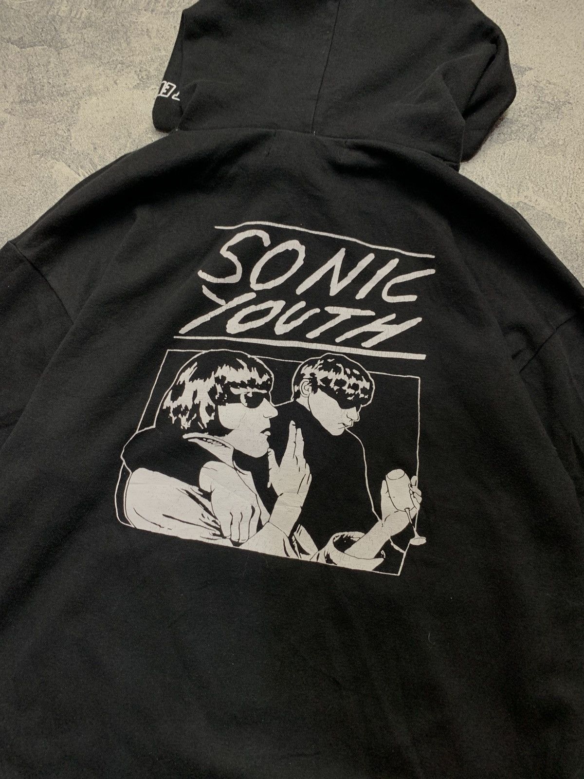 Band Tees 🐍 Sonic Youth Attention 328099 Black Hoodie Size US L / EU 52-54 / 3 - 4 Thumbnail