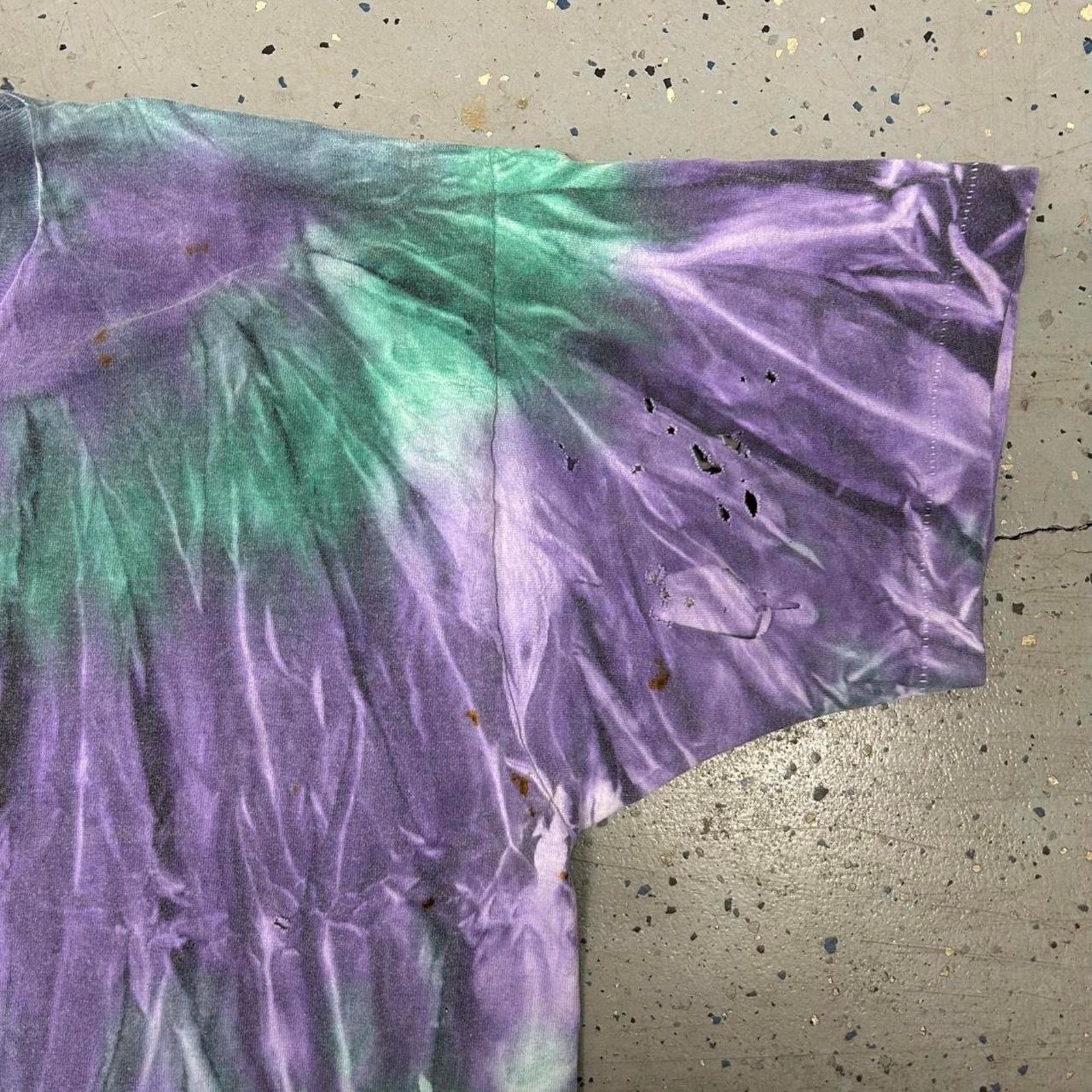 Other Vintage 90s tie dye purple and green short sleeve shirt Size US XL / EU 56 / 4 - 3 Thumbnail