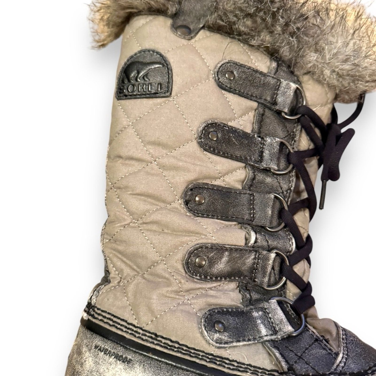SOREL Sorel Tofino Tall Gray Waterproof Lace Up Snow Boots Sz 7.5 Size US 7.5 / IT 37.5 - 12 Thumbnail