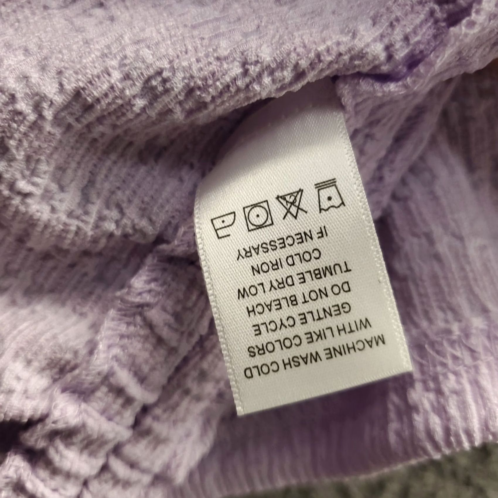 Vintage Tint & Shadow Blouse Top Womens S Purple Textured Short Sleeve V-Neck Side Tie Blouse Size S / US 4 / IT 40 - 7 Thumbnail