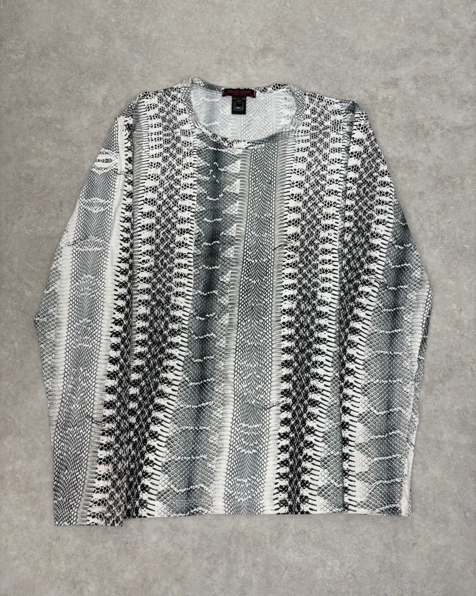 Roberto Cavalli 2000s Roberto Cavalli Python Snake Grey Longsleeves Size US S / EU 44-46 / 1 - 3 Thumbnail