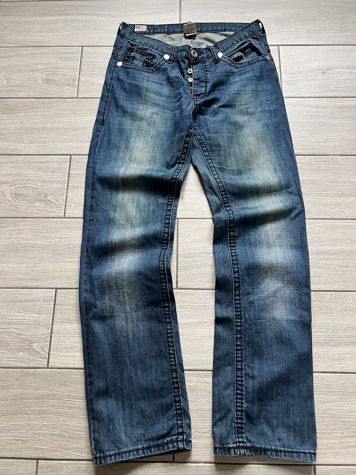 True Religion Vintage Y2K True Religion Baggy Denim Jeans Ricky Size US 34 / EU 50 - 6 Thumbnail