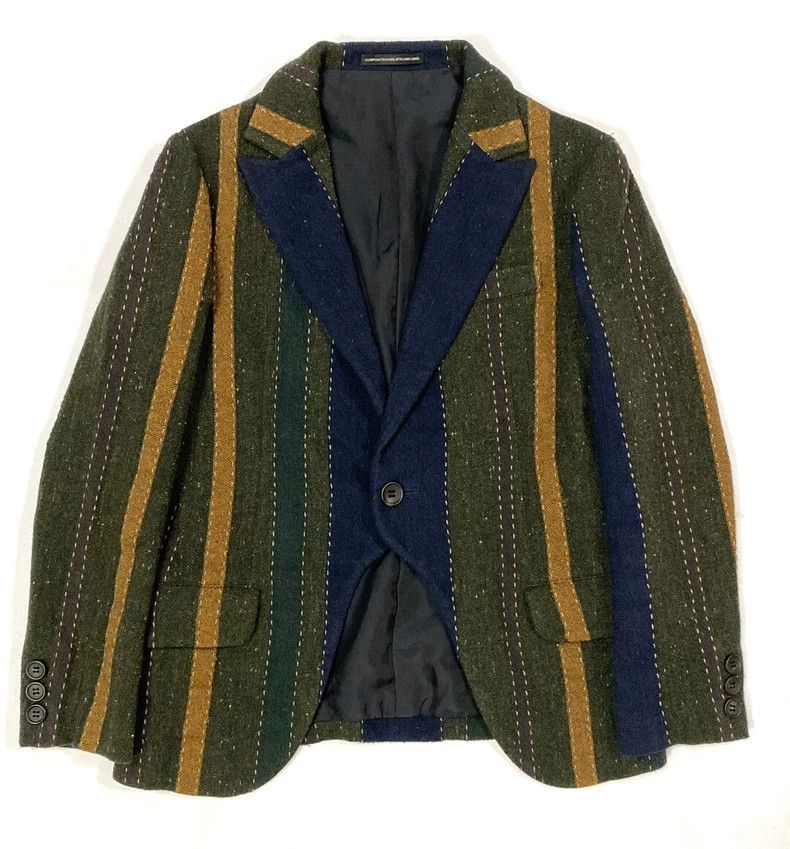 Yohji Yamamoto Yohji YamamotoPatchwork barbed wool coat Patchwork barbed w Size US S / EU 44-46 / 1 - 1 Thumbnail