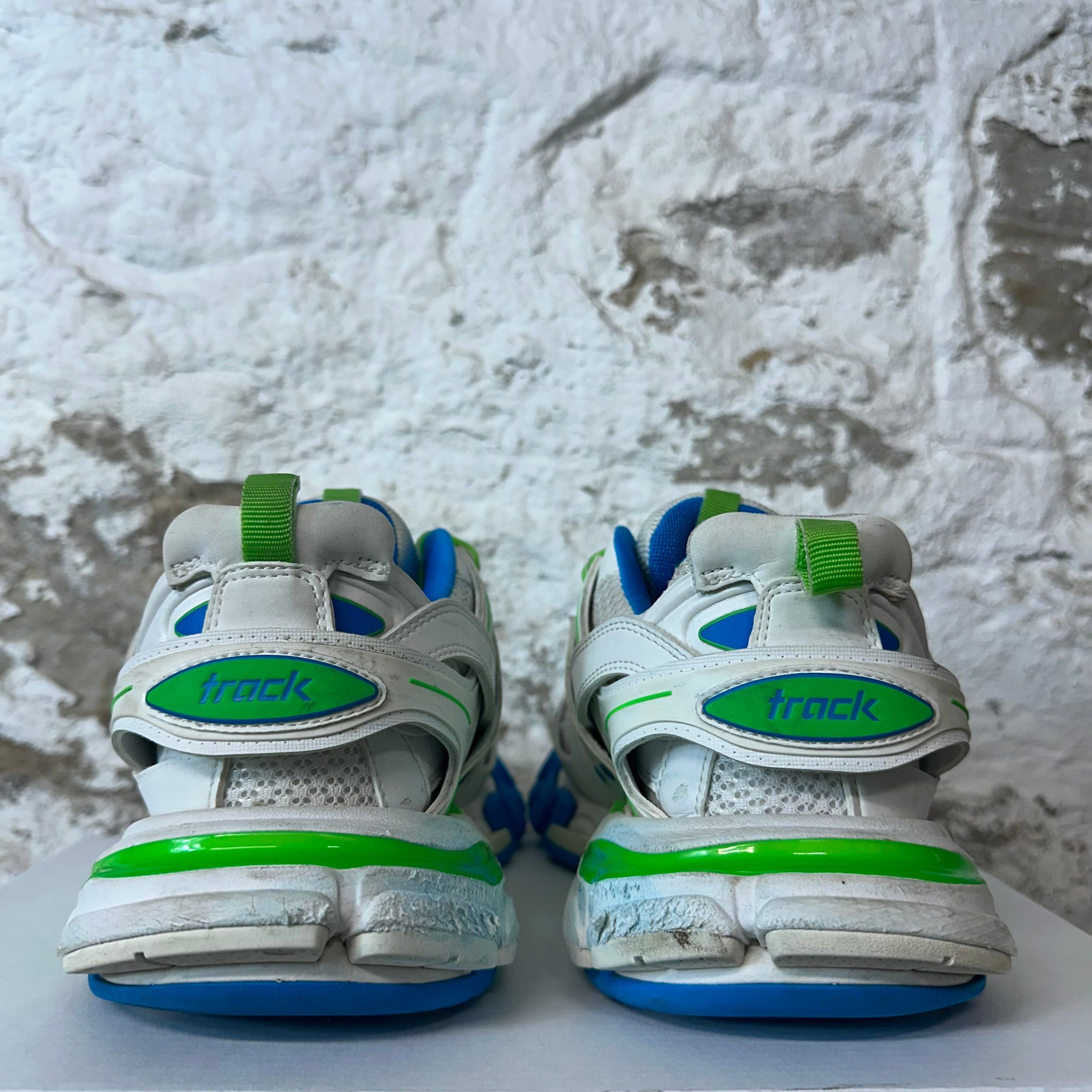 Balenciaga Balenciaga Track Runner White Green Blue Sneaker Sz 7 (40) Size US 7 / EU 40 - 5 Thumbnail