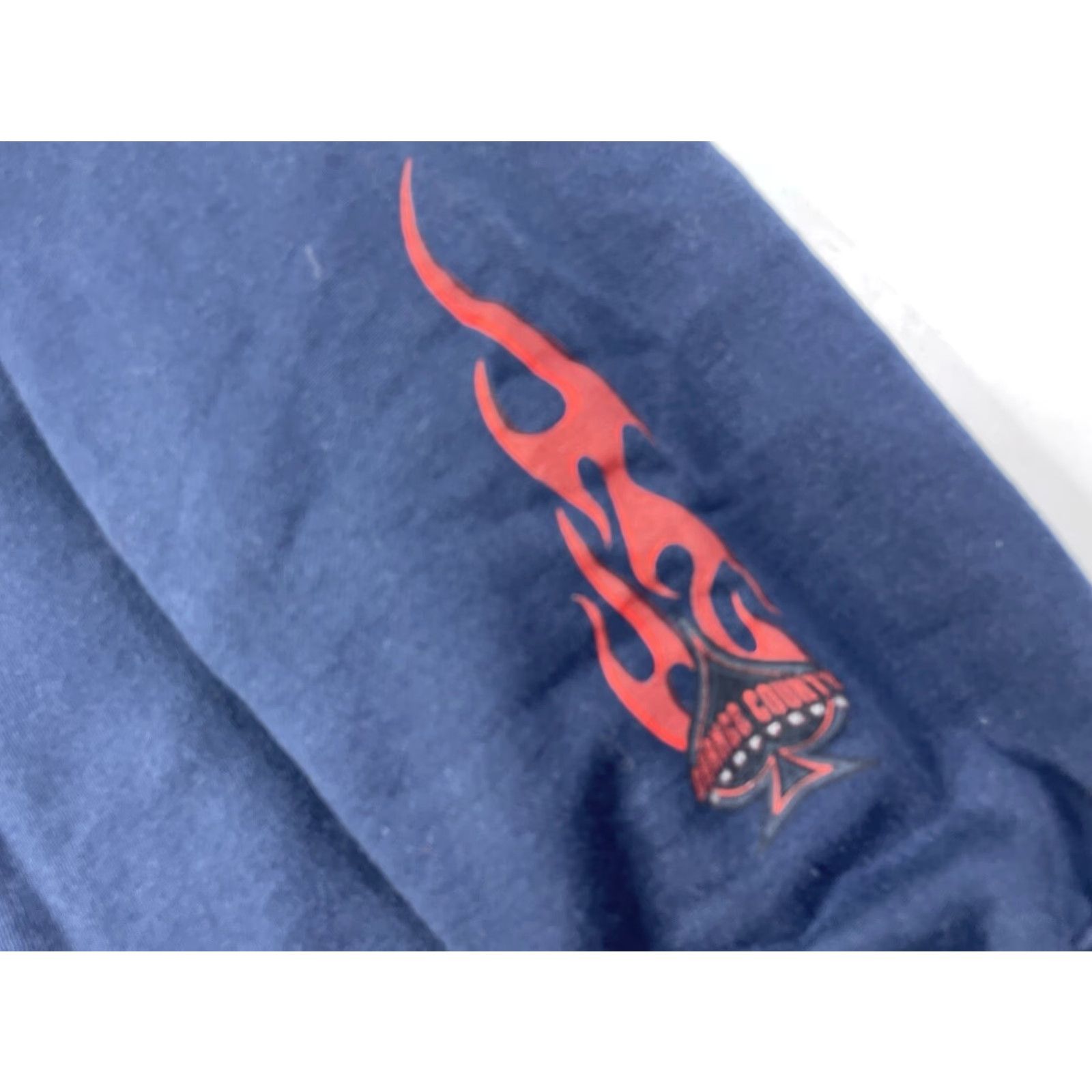 Vintage VINTAGE Orange County Choppers Hoodie Men L Blue OCC Graphic Print Hooded Sweatshirt Kangaroo Pocket 90s Theme Motorcycle California OCC Size US L / EU 52-54 / 3 - 3 Thumbnail