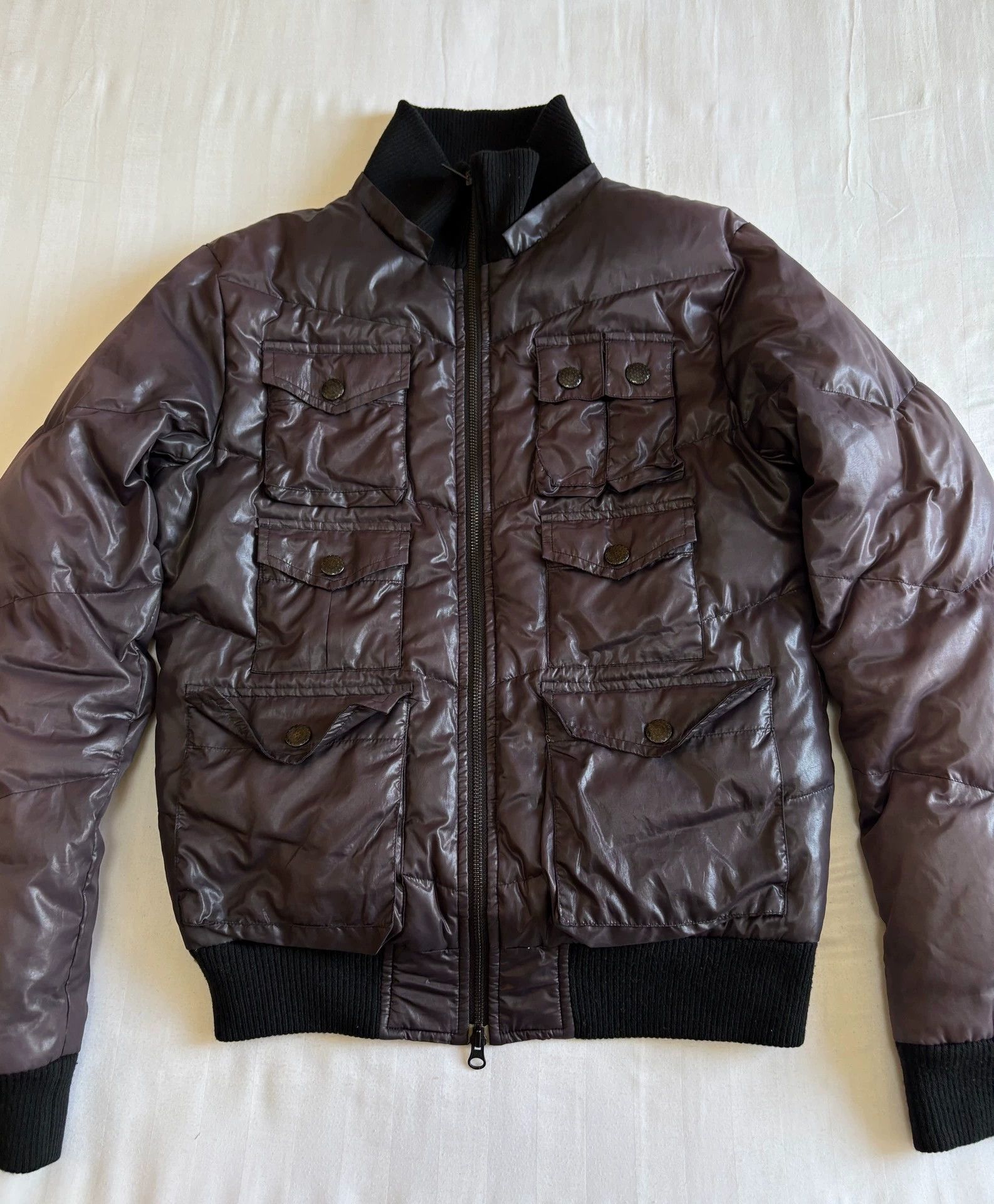 BUFFALO BOBS Buffalo Bobs Vintage Down Jacket Multi-Pkt Double Zip Knit Trim Size US M / EU 48-50 / 2 - 3 Thumbnail