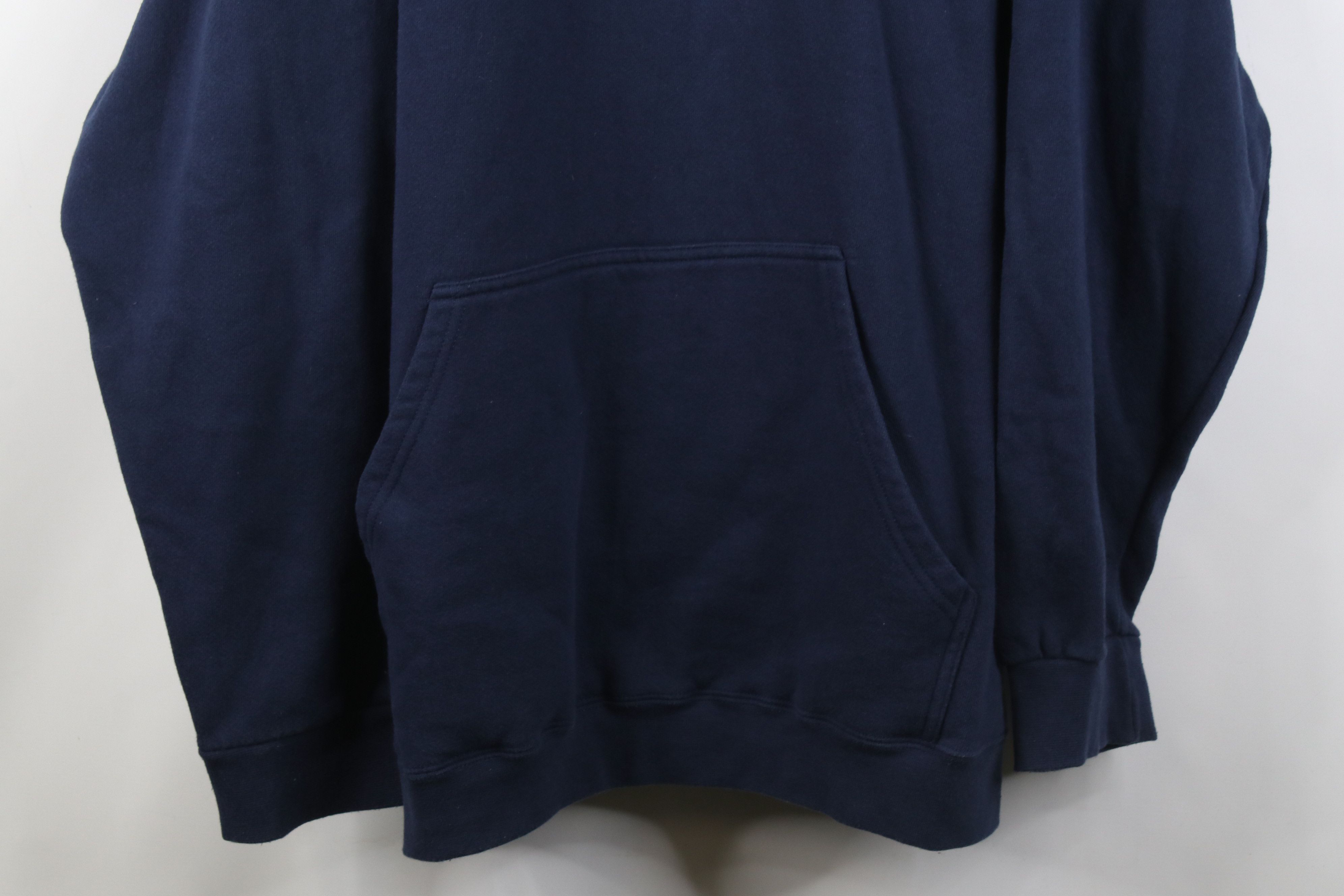 Nike Vintage 90s Y2K Nike Spell Heavyweight Hoodie Navy Blue USA Size US L / EU 52-54 / 3 - 3 Thumbnail