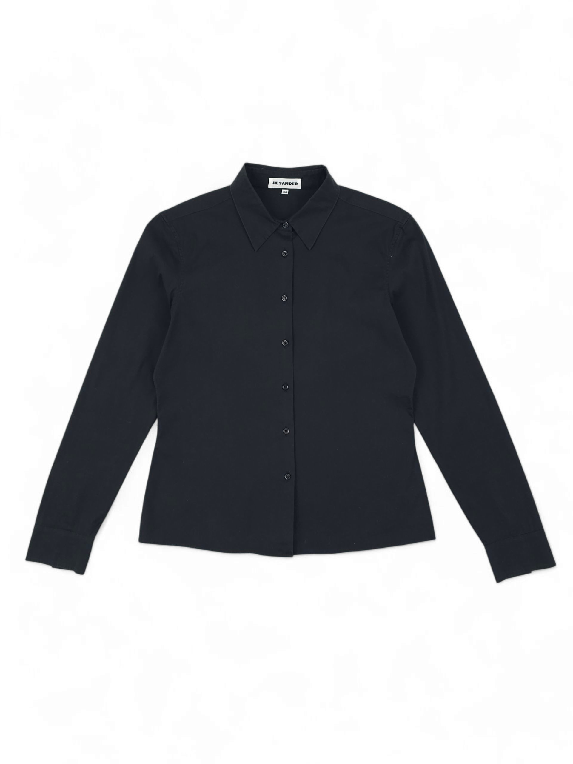 Designer 💎 Jil Sander Classic Black Button Up Shirt Elegant Casual Size M / US 6-8 / IT 42-44 - 3 Thumbnail