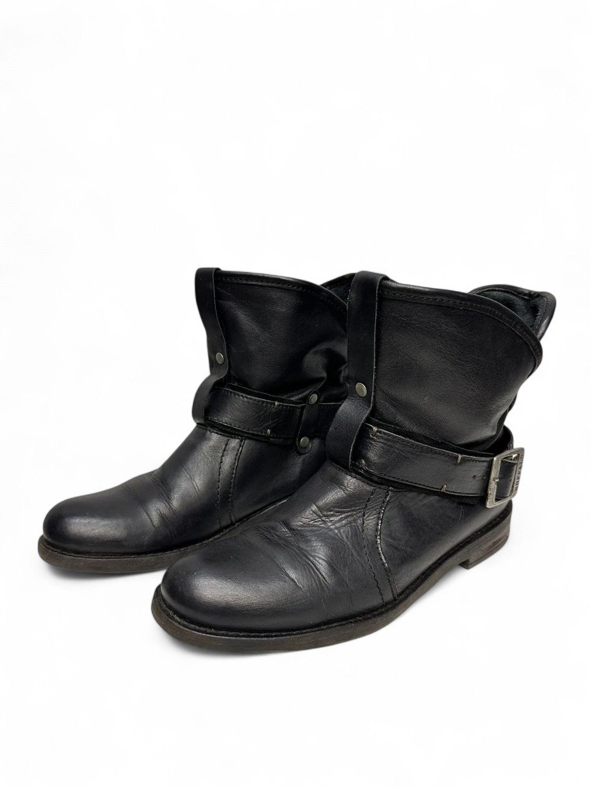 A.S.98 Buffalo Black Platform Boots Vintage Y2K Streetwear Style Size US 9 / IT 39 - 4 Thumbnail