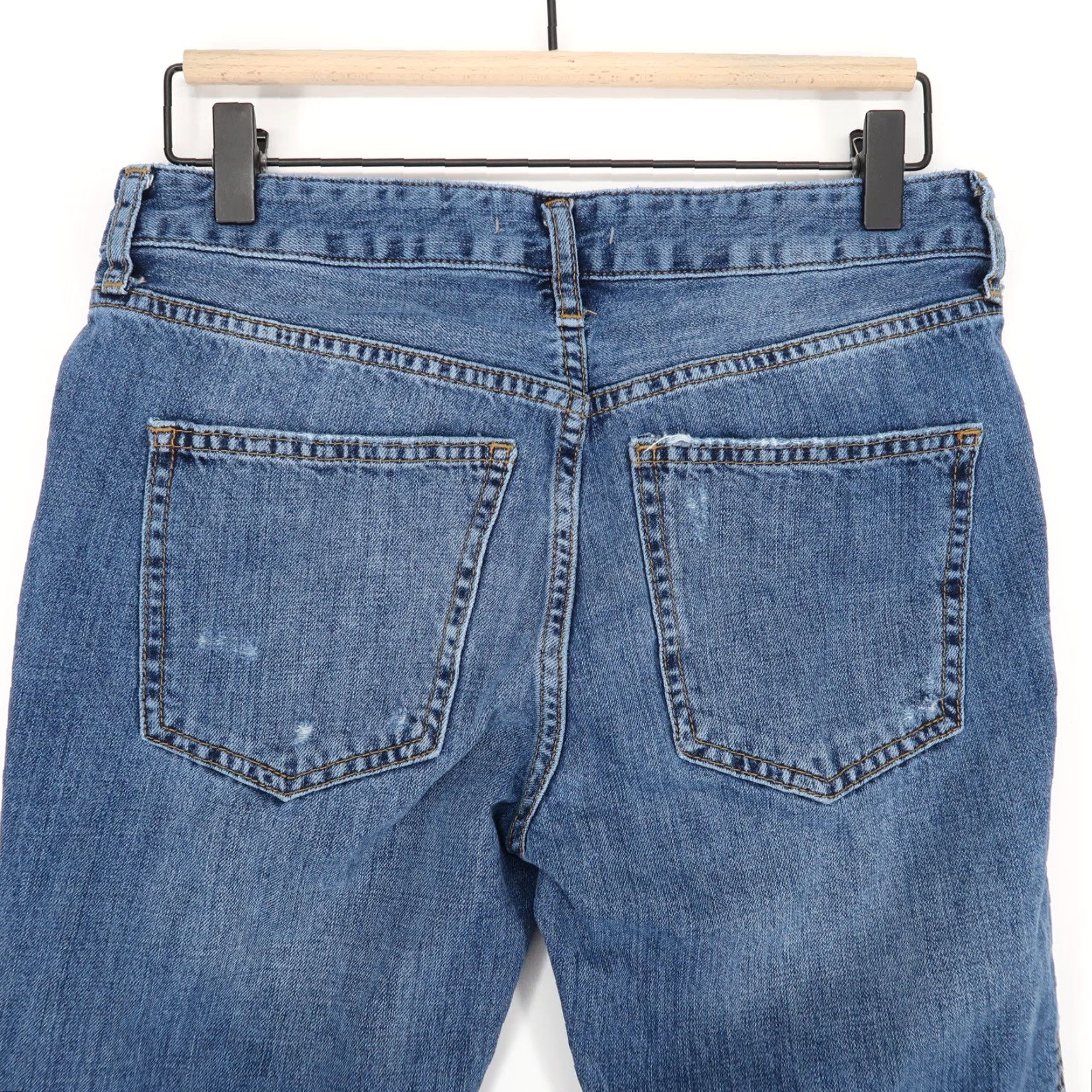 Vintage We The Free Jeans Womens 26 Blue Button Fly Distressed Ankle Fray Size 26" / US 2 / IT 38 - 5 Thumbnail