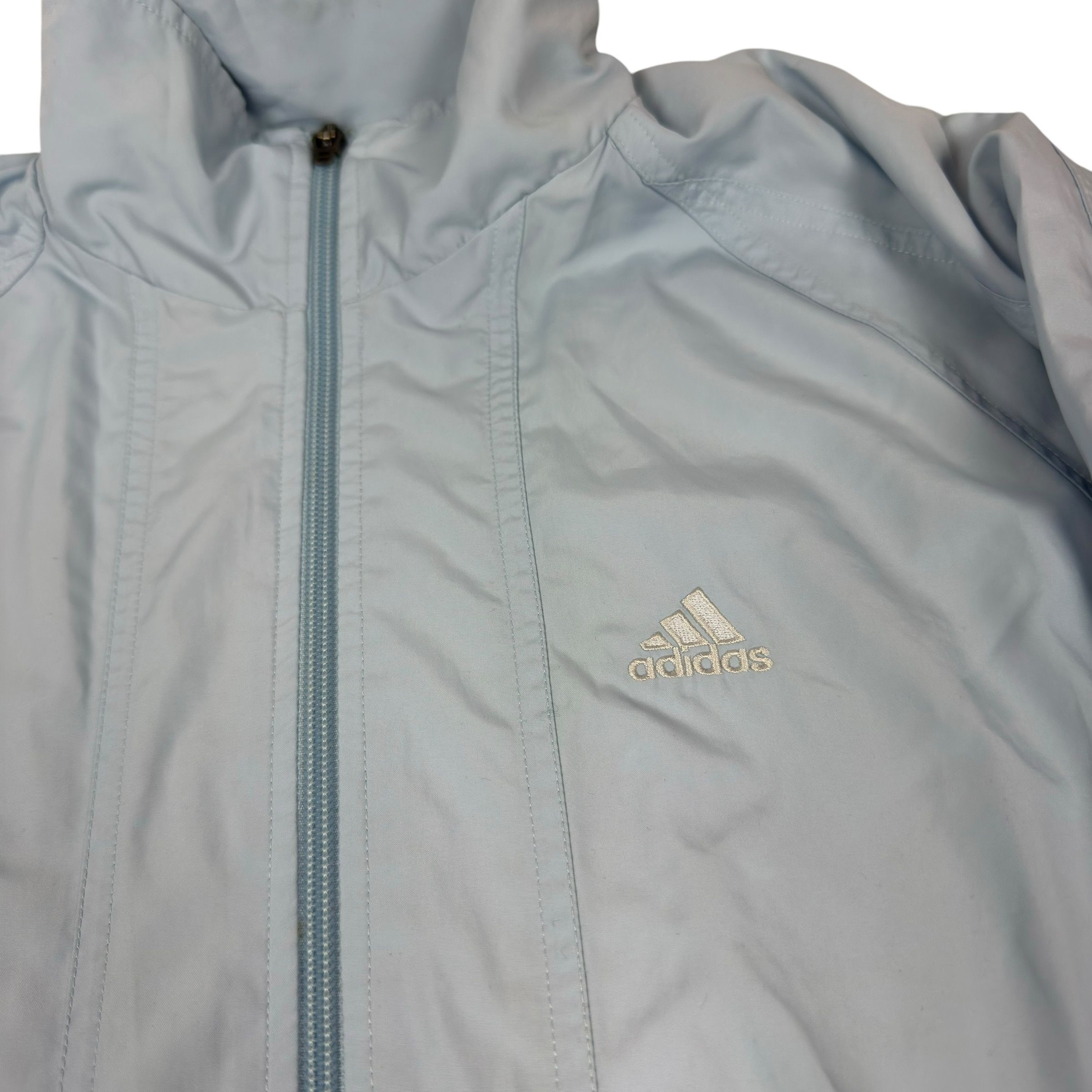 Adidas × Vintage Adidas Men Blue Logo Long Sleeve Full Zip Windbreaker Jacket Size US M / EU 48-50 / 2 - 3 Thumbnail
