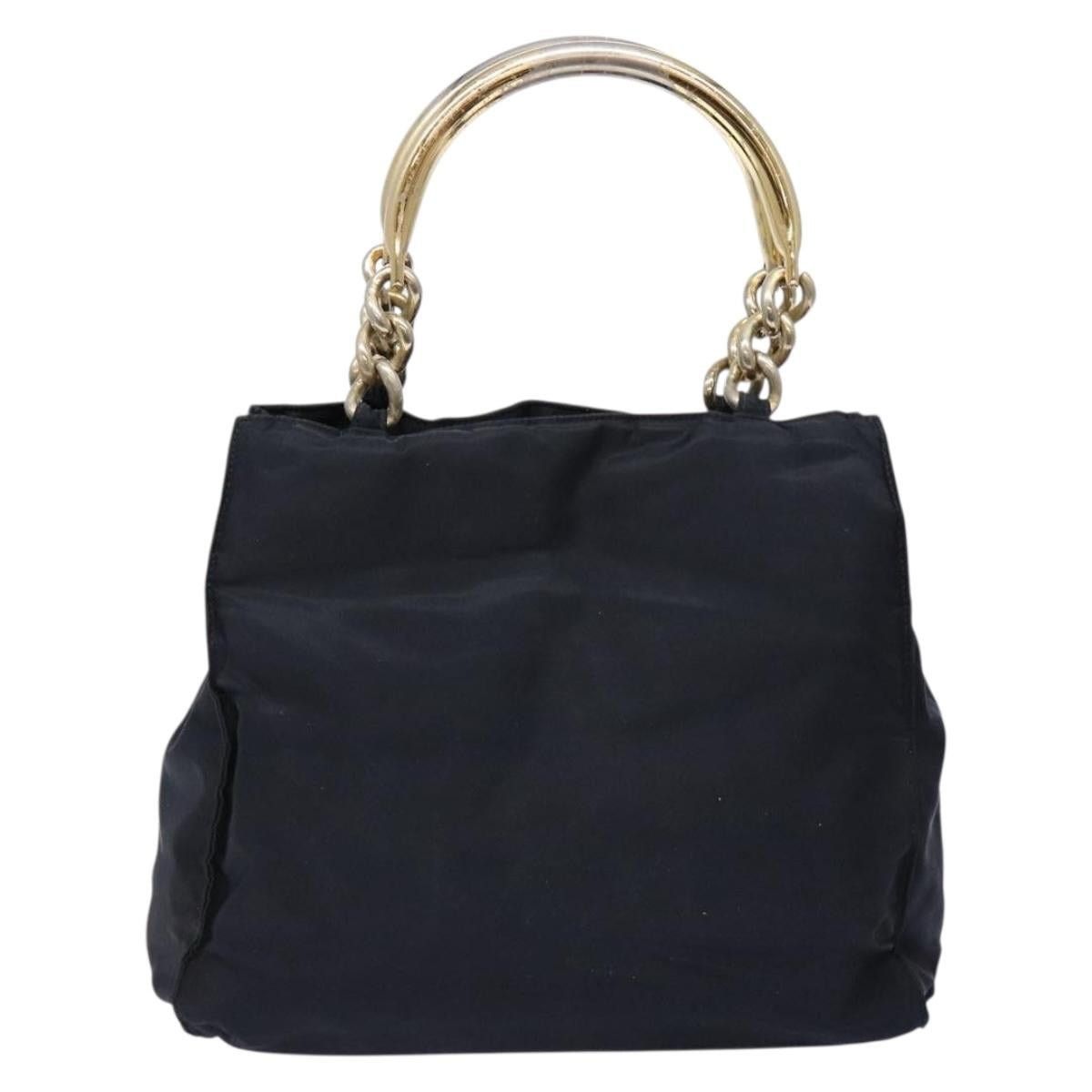 Prada PRADA Hand Bag Nylon Navy Gold Size ONE SIZE - 3 Thumbnail