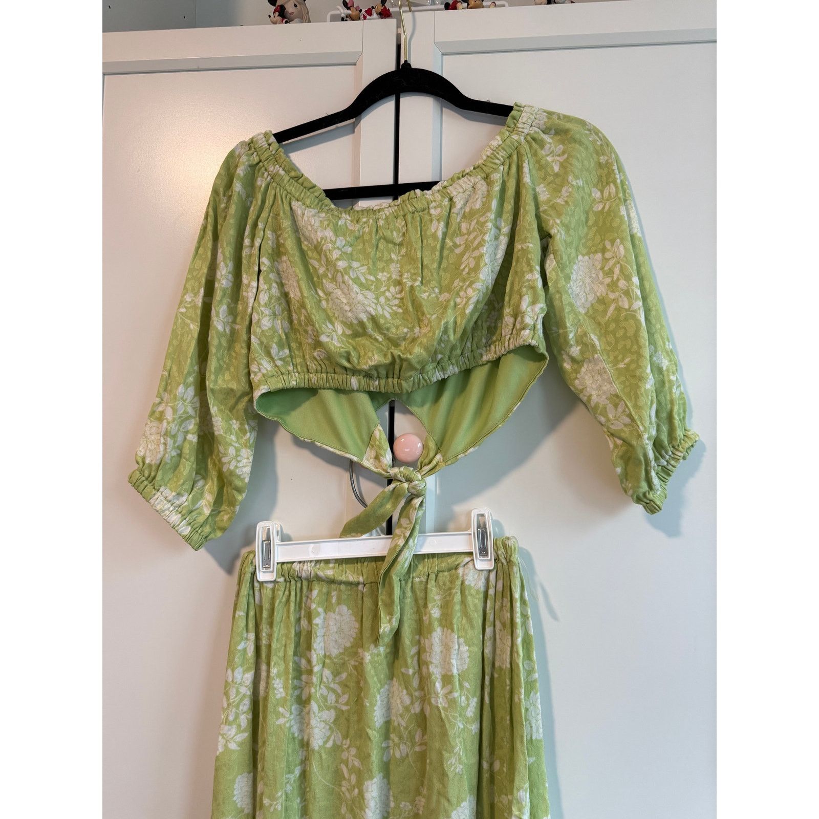 Other Etiquette Floral Off Shoulder Crop Top Maxi Set S - B018 Size S / US 4 / IT 40 - 5 Thumbnail