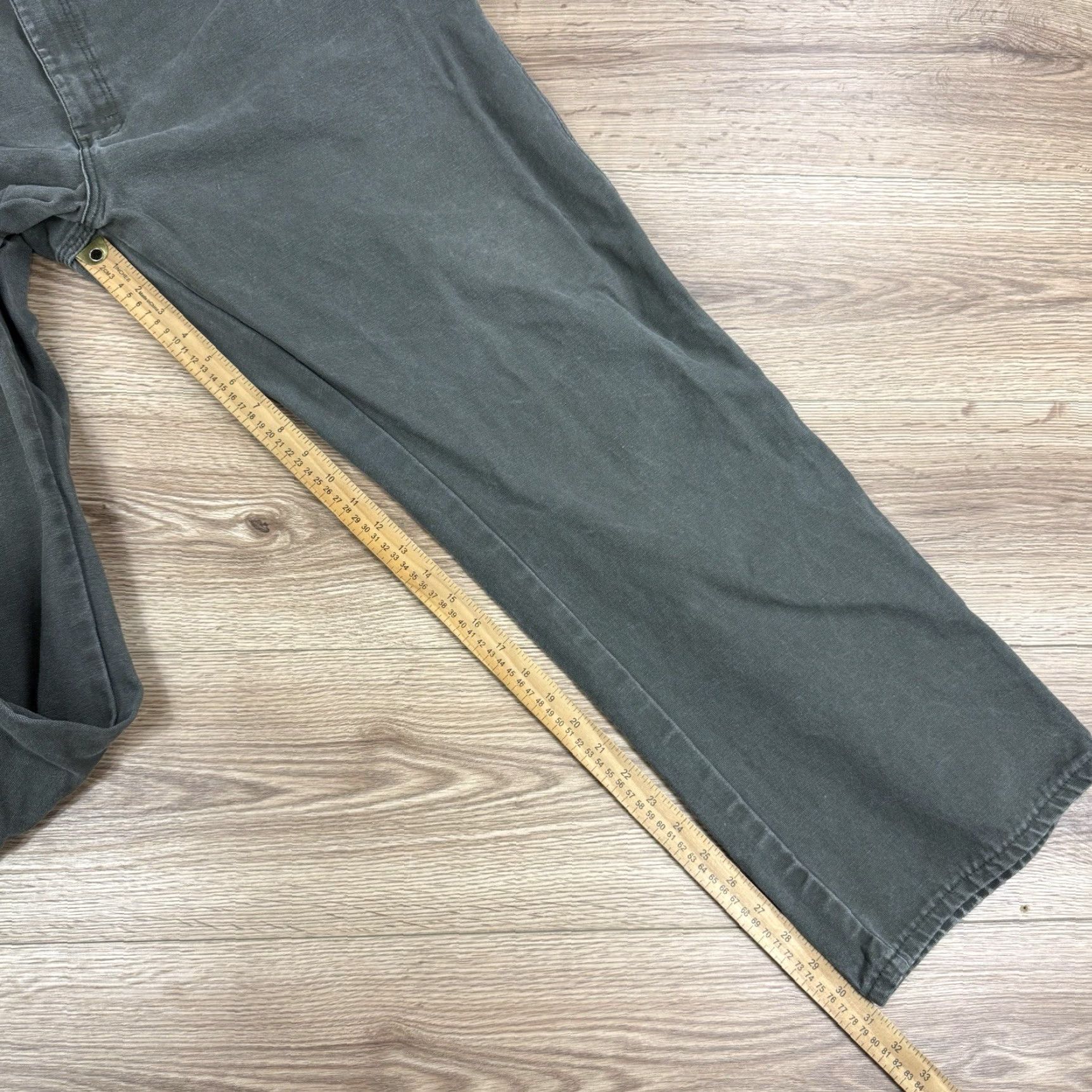 Dickies Dickies Pants Mens 44x32 Carpenter Utility Work Outdoor Canvas Green Distressed Accessories 5-Pocket Logo Zipper Button Straight Regular Cargo pocket Size US 44 / EU 60 - 6 Thumbnail