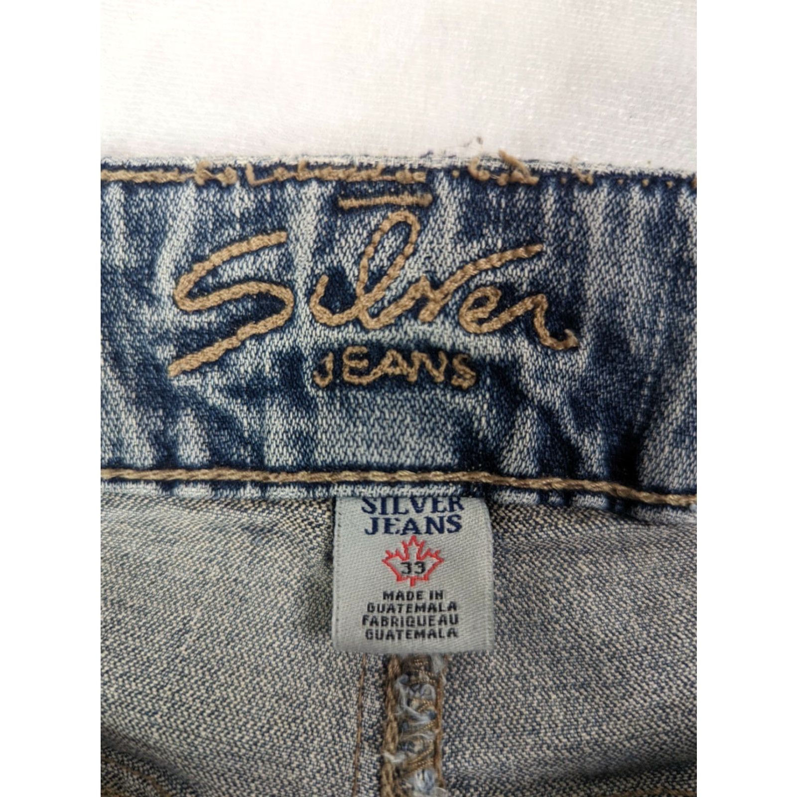 Silver Jeans Co. VINTAGE Silver Jeans Matrix Flare Jeans Women 33x31 33x26 Dark Denim Blue 00s M5J Womens Jeans Size 24" / US 00 / IT 34 - 3 Thumbnail