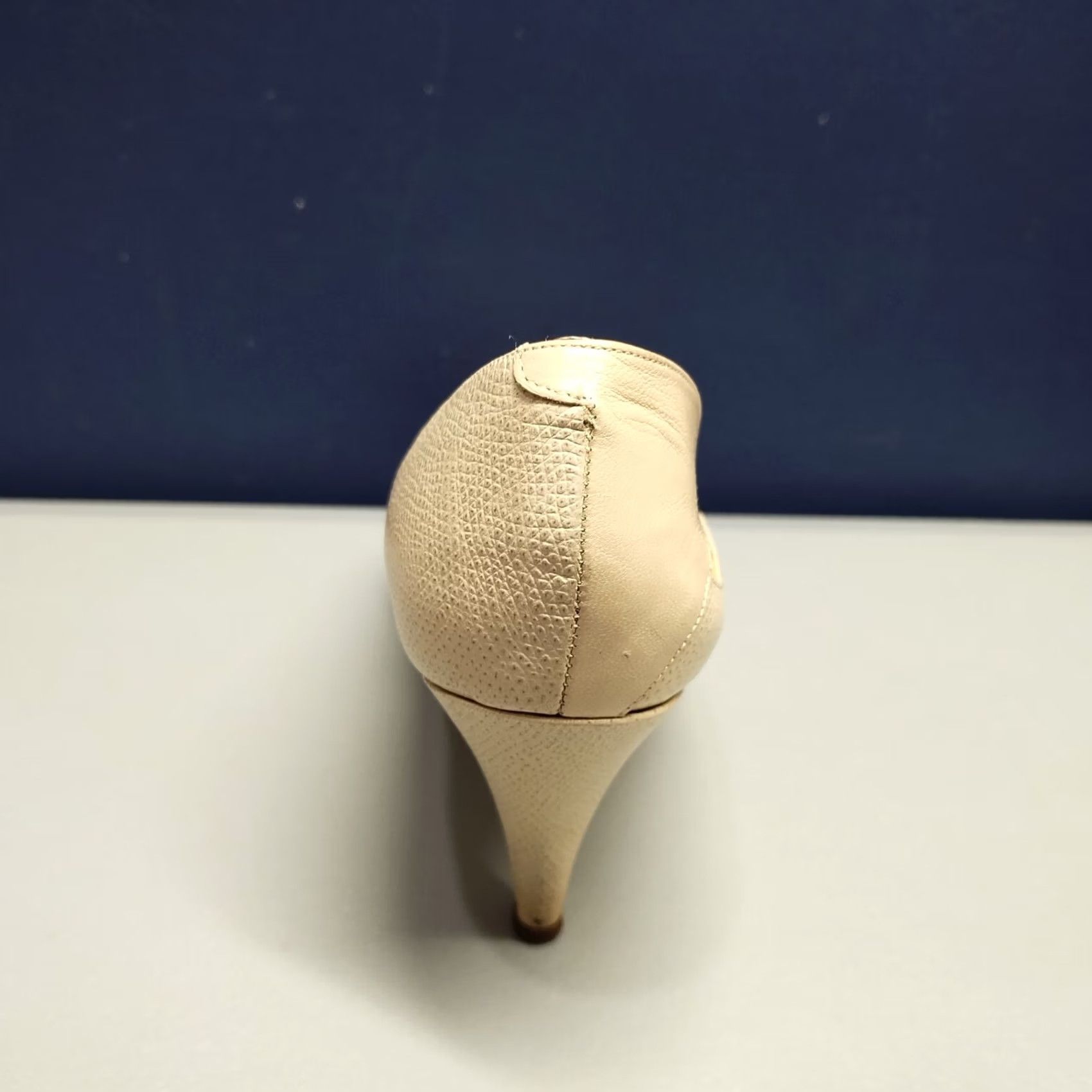 Vintage Enzo Angiolini Womens Size 5.5 Pump Heels Leather Tan Peep Toe Slip On Size US 6 / IT 36 - 3 Thumbnail