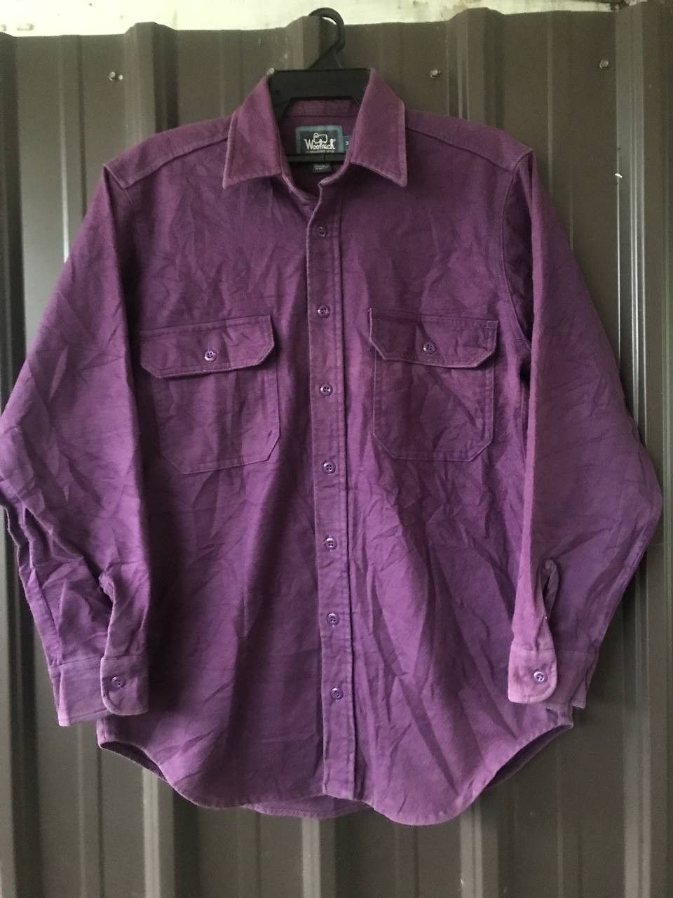 Flannel × Woolrich Woolen Mills Vintage Woolrich Heavy Cotton Faded Flannel Overshirt Size US M / EU 48-50 / 2 - 1 Thumbnail