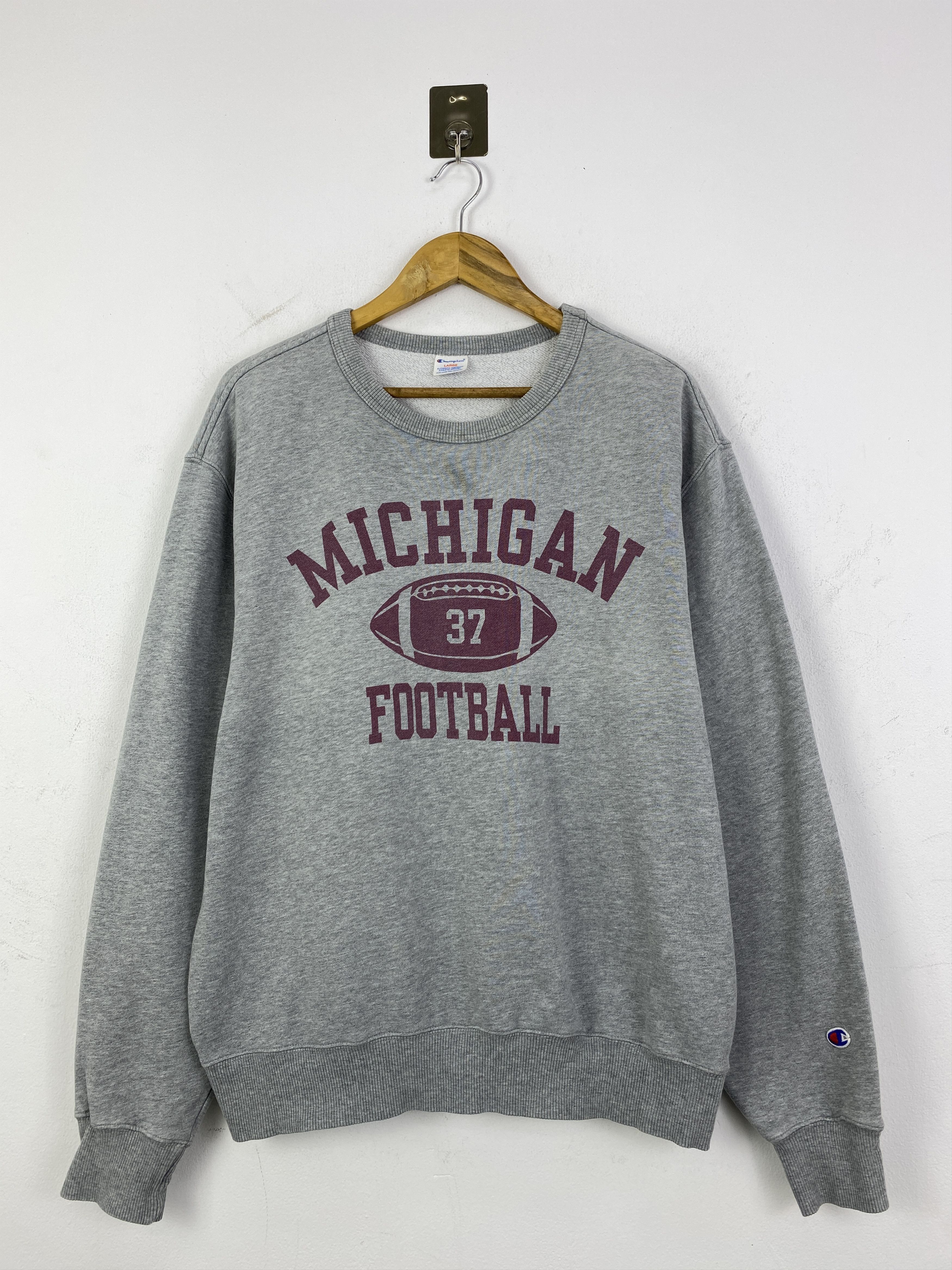 Champion Vintage 90s Champion Michigan Football Sweatshirt SH0177 Size US L / EU 52-54 / 3 - 1 Thumbnail