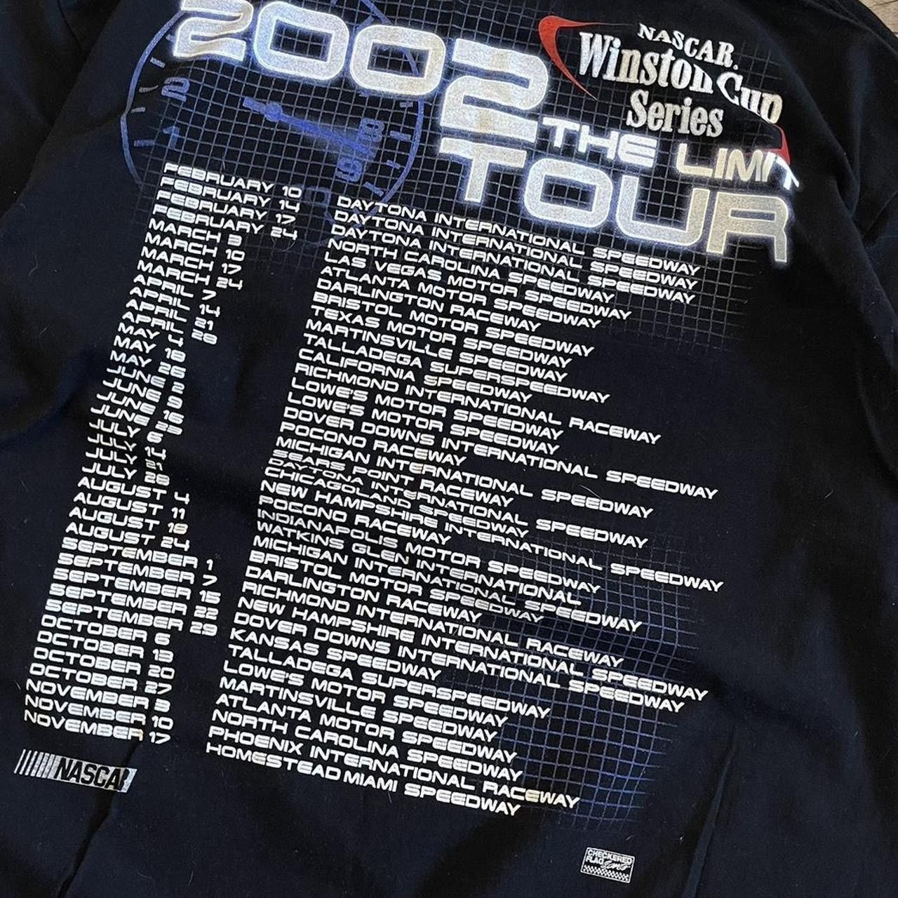 NASCAR × Vintage Vintage 2002 NASCAR Winston Cup Series Schedule T-Shirt Size US L / EU 52-54 / 3 - 3 Thumbnail