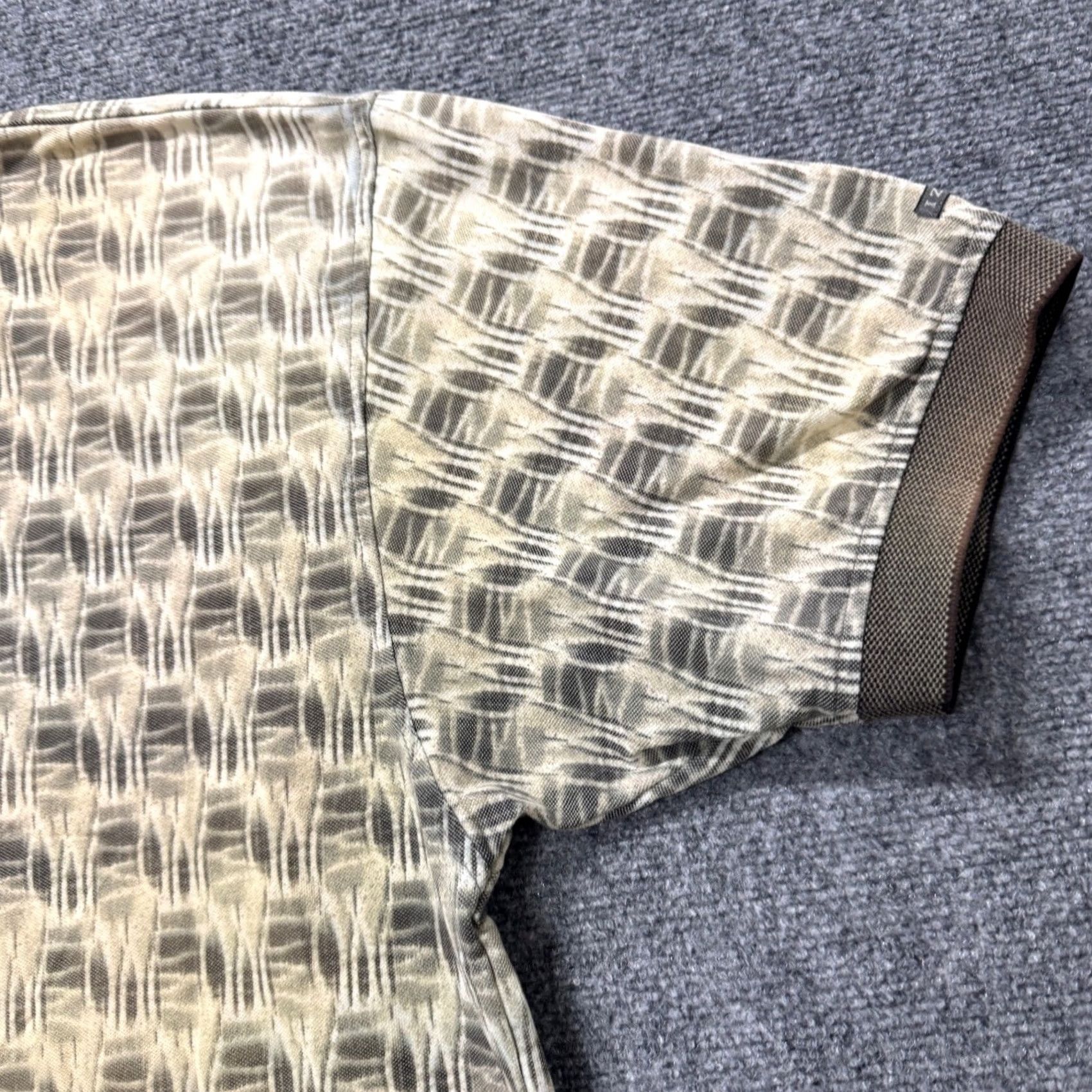 Izod IZOD Polo Shirt Men's XL Cotton Blend Patterned 1/4 Button Up Casual Tan Brown Shirt Mens XL Cotton Blend Patterned 1/4 Button Up Casual Tan Brown Size US XL / EU 56 / 4 - 7 Thumbnail