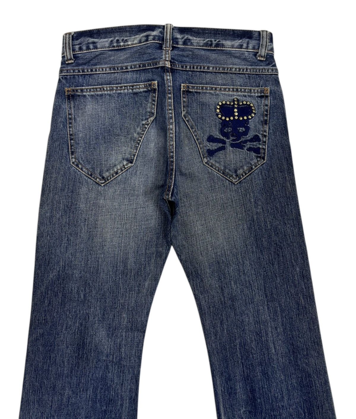 If Six Was Nine Vintage Skulls Ripped Japanese Denim Flare Jeans PPFM style Size US 32 / EU 48 - 8 Thumbnail