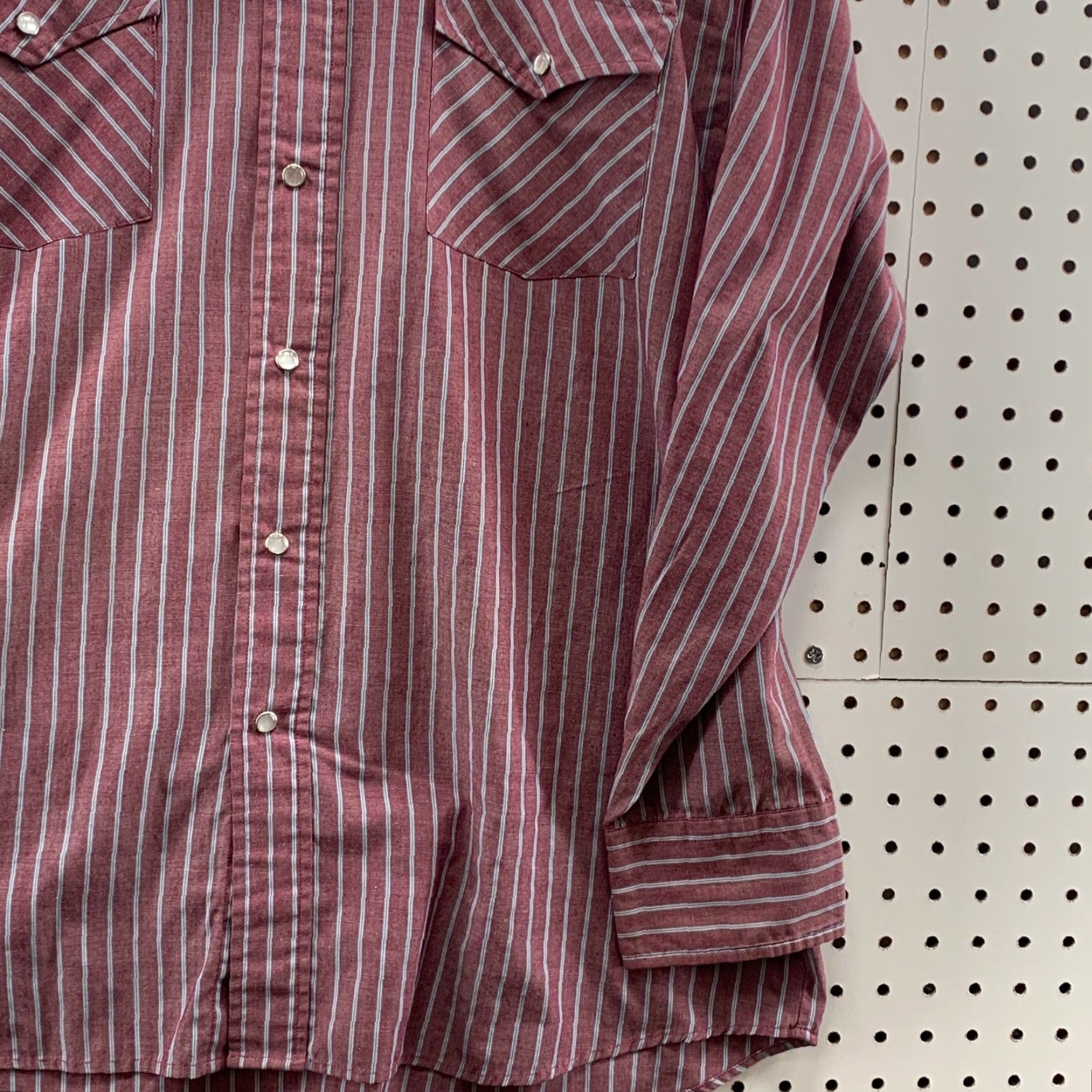 Vintage Sheplers Western Shirt Long Sleeve Red Gray Striped Size Large Mens Size US L / EU 52-54 / 3 - 4 Thumbnail