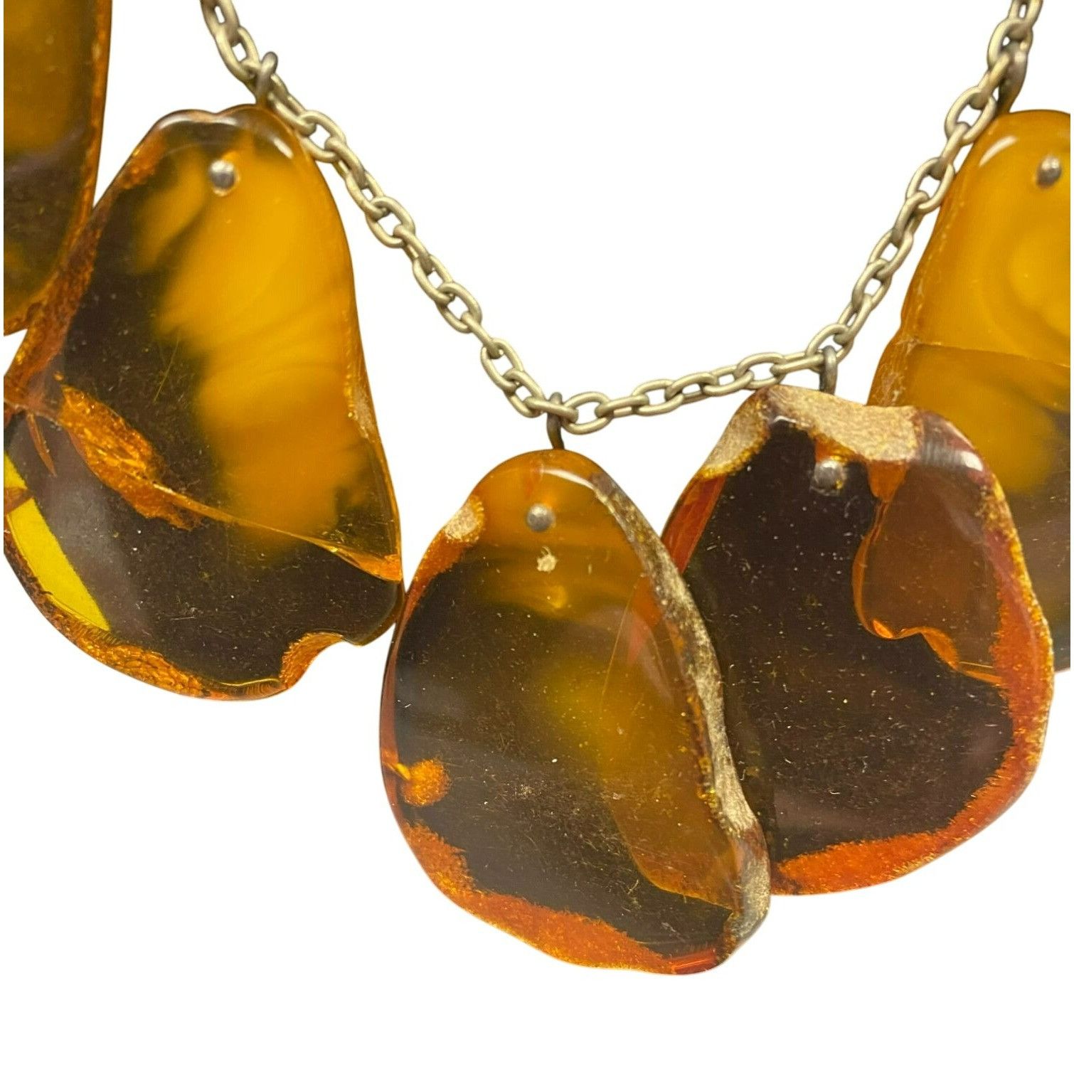 Handmade Handmade Rare OOAC Vintage Baltic Amber Statement Necklace, Size ONE SIZE - 5 Thumbnail
