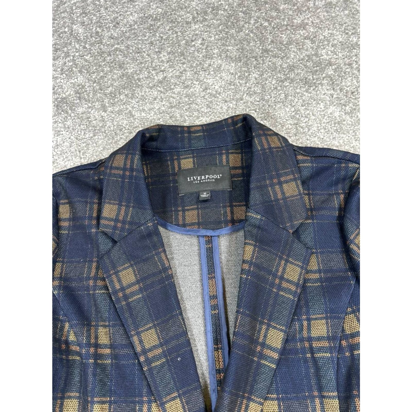 Vintage Liverpool Jacket Womens Medium Blue Sports Coat Los Angeles Size M / US 6-8 / IT 42-44 - 2 Thumbnail
