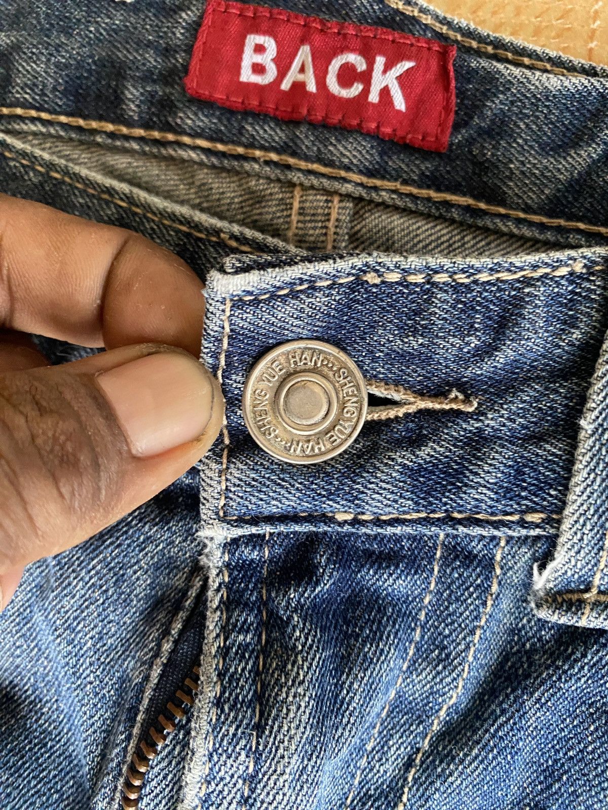 If Six Was Nine × PPFM × Vintage Vintage back straight cut denim Size US 33 - 11 Thumbnail