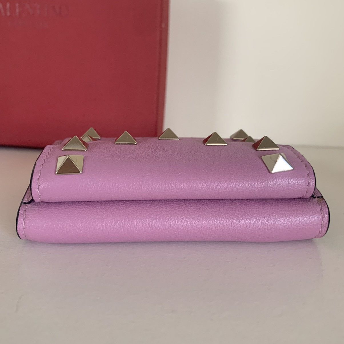 Valentino Pink rockstud trifold wallet Size ONE SIZE - 18 Thumbnail